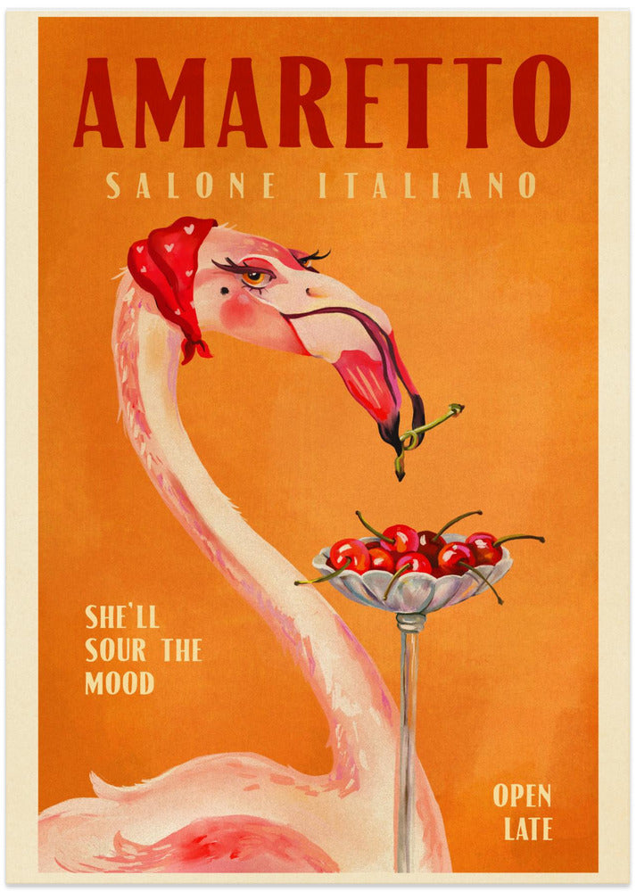 wall-art-print-canvas-poster-framed-Amaretto Flamingo Art Deco Italian Cafe Travel Art , By Brett Gramse-11