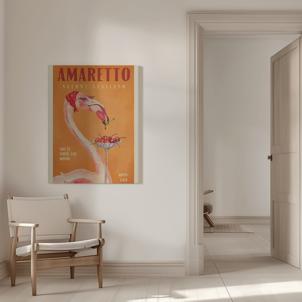 wall-art-print-canvas-poster-framed-Amaretto Flamingo Art Deco Italian Cafe Travel Art , By Brett Gramse-6