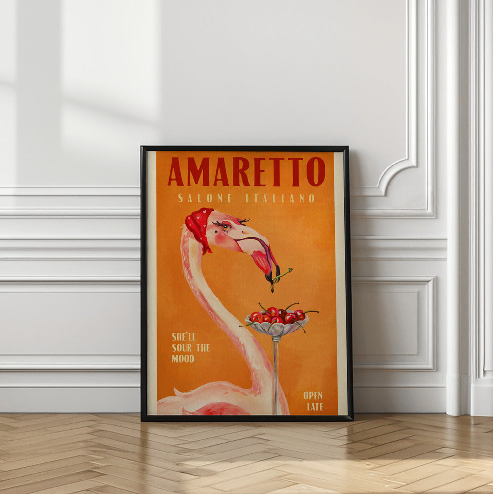 wall-art-print-canvas-poster-framed-Amaretto Flamingo Art Deco Italian Cafe Travel Art , By Brett Gramse-8