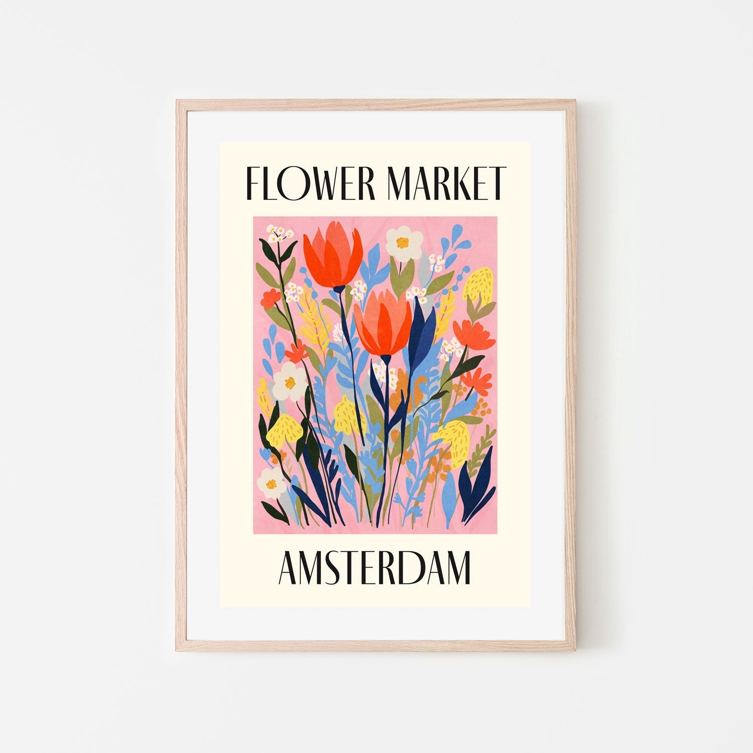 wall-art-print-canvas-poster-framed-Amsterdam Flower Market , By Lia Nell-6