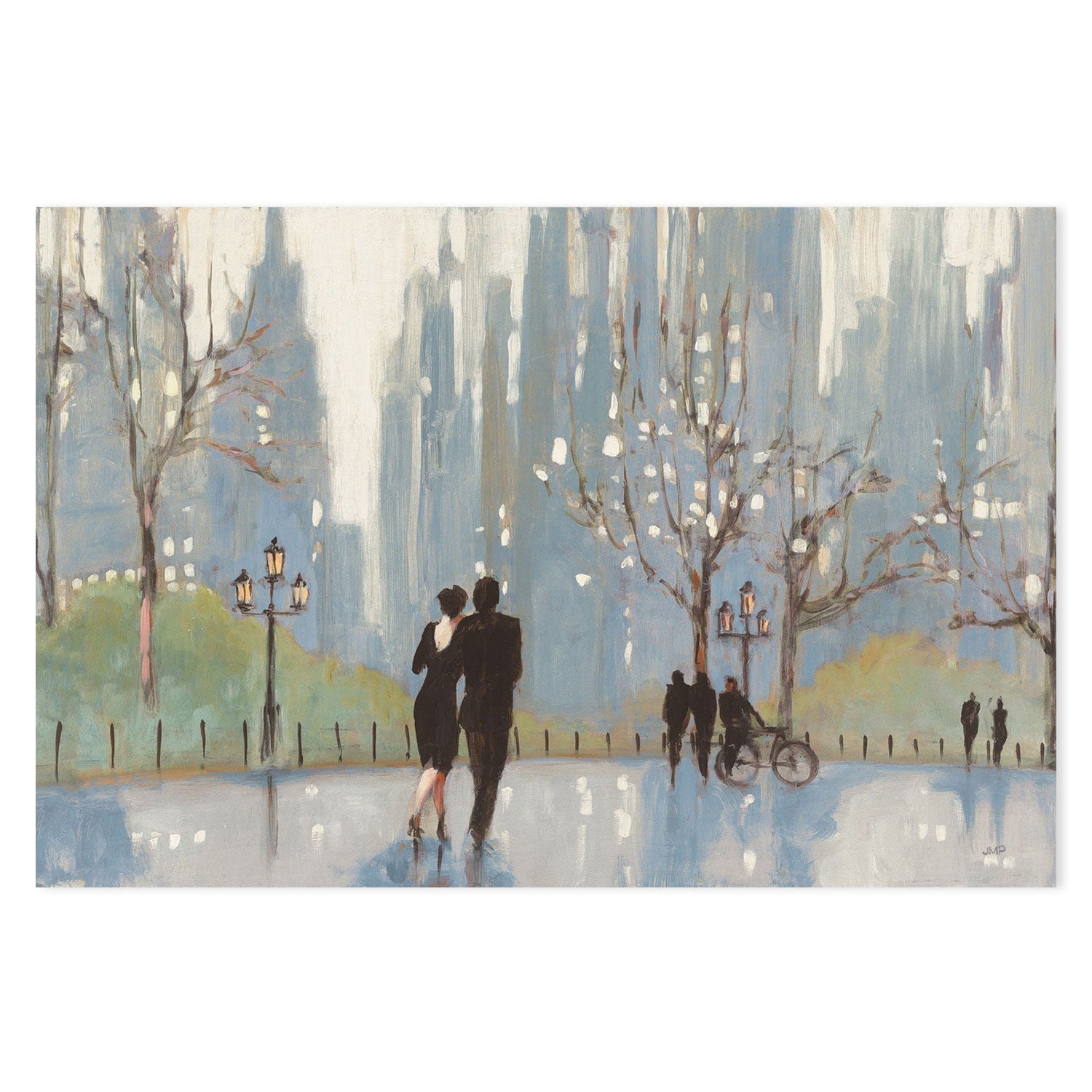 wall-art-print-canvas-poster-framed-An Evening Out Blue-by-Julia Purinton-Gioia Wall Art