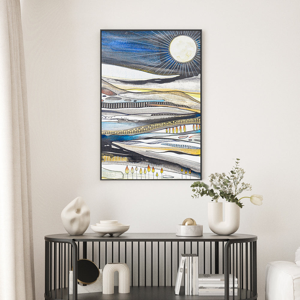 wall-art-print-canvas-poster-framed-Antarctic Moon , By Sarah Carlton Art-GIOIA-WALL-ART