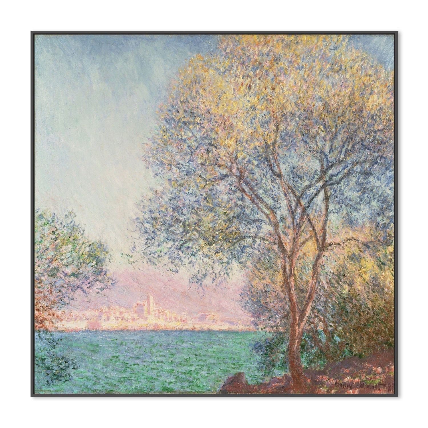 wall-art-print-canvas-poster-framed-Antibes, in the Morning, 1888 , By Monet-by-Gioia Wall Art-Gioia Wall Art