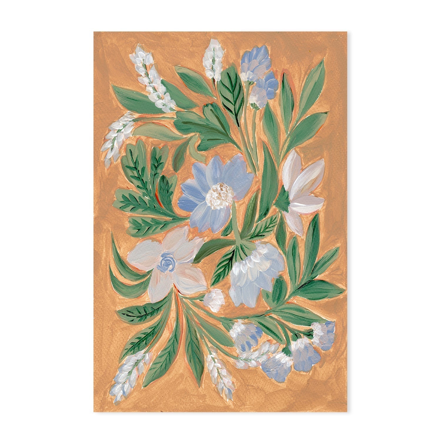 wall-art-print-canvas-poster-framed-Antique Blossoms, Style A & B, Set Of 2 , By Nikita Jariwala-GIOIA-WALL-ART