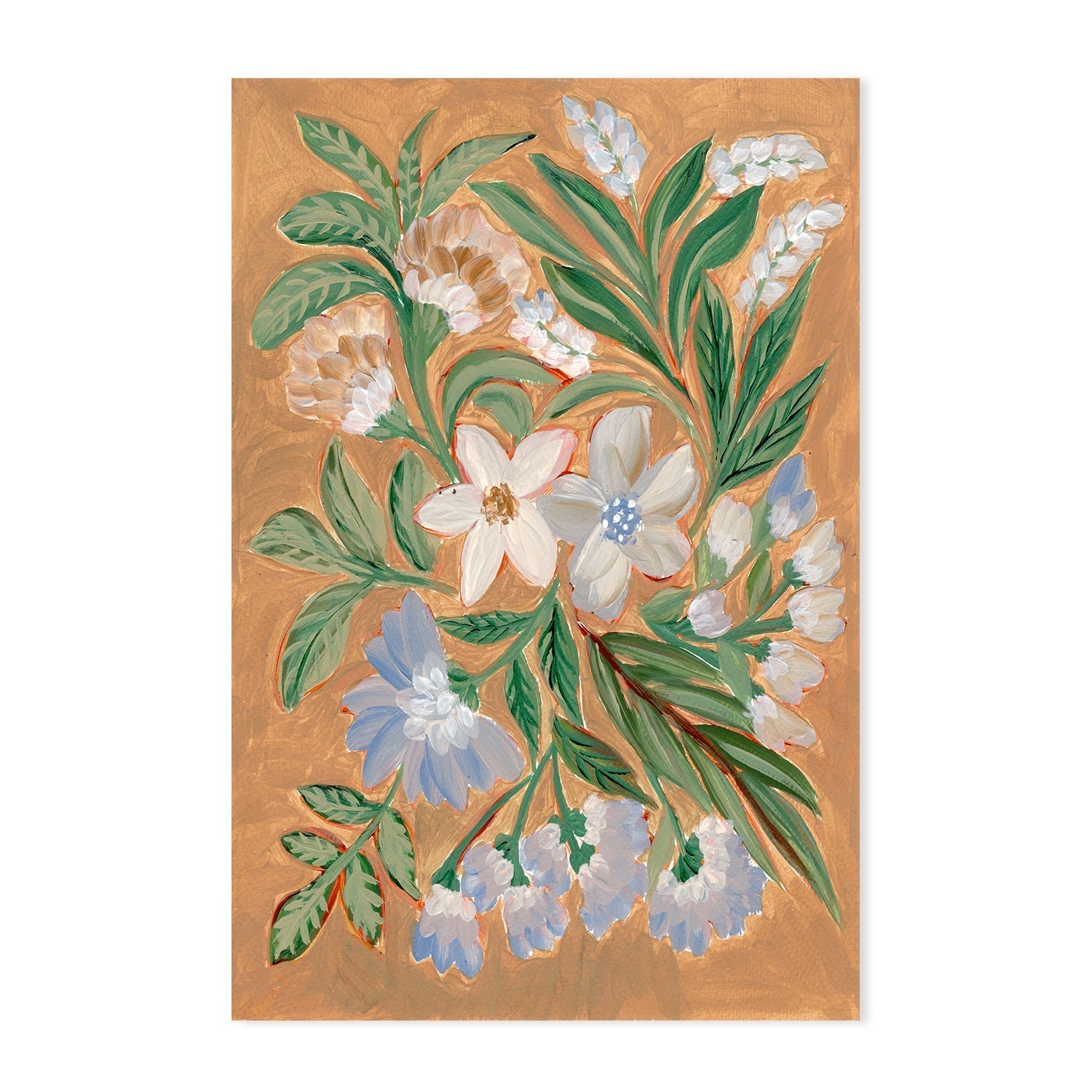 wall-art-print-canvas-poster-framed-Antique Blossoms, Style A & B, Set Of 2 , By Nikita Jariwala-GIOIA-WALL-ART