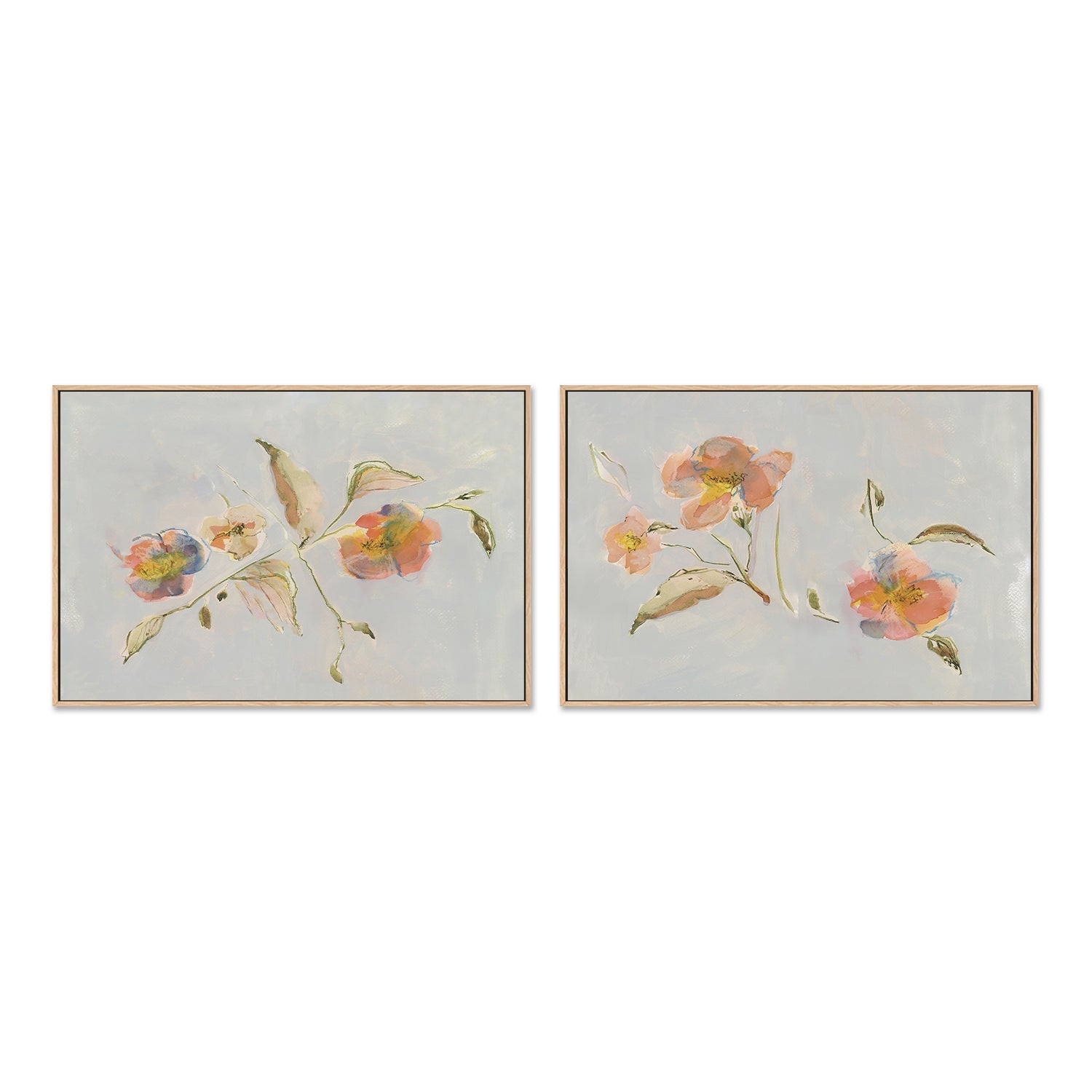 wall-art-print-canvas-poster-framed-Antique Flowers, Style A & B, Set Of 2 , By Lucrecia Caporale-4