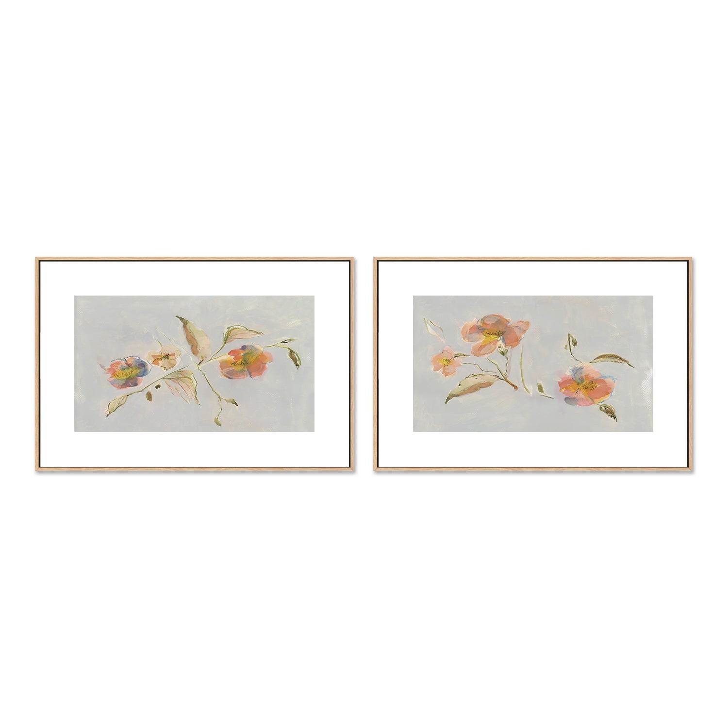 wall-art-print-canvas-poster-framed-Antique Flowers, Style A & B, Set Of 2 , By Lucrecia Caporale-6