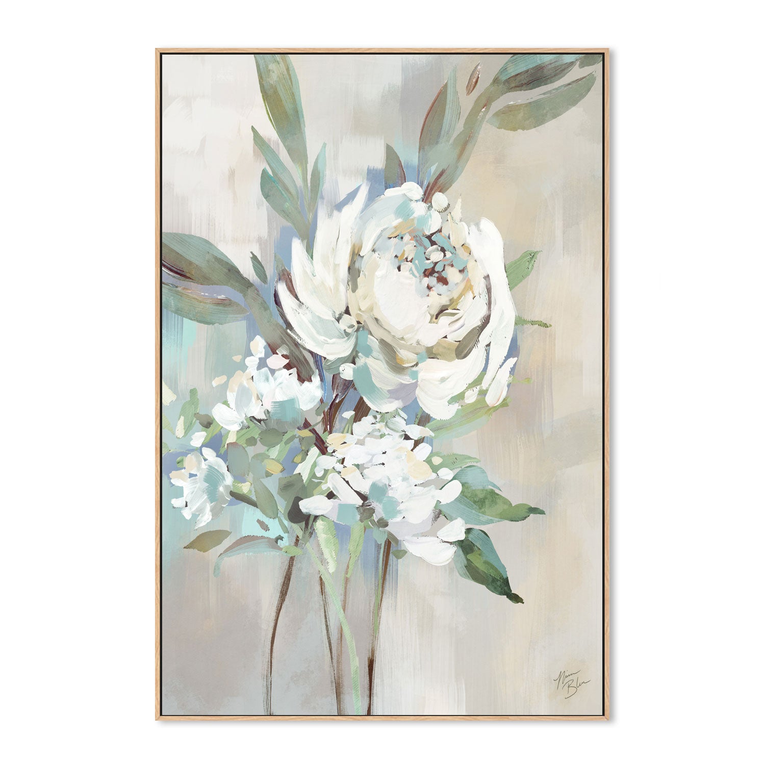 wall-art-print-canvas-poster-framed-Antique Rose, Style A , By Nina Blue-4