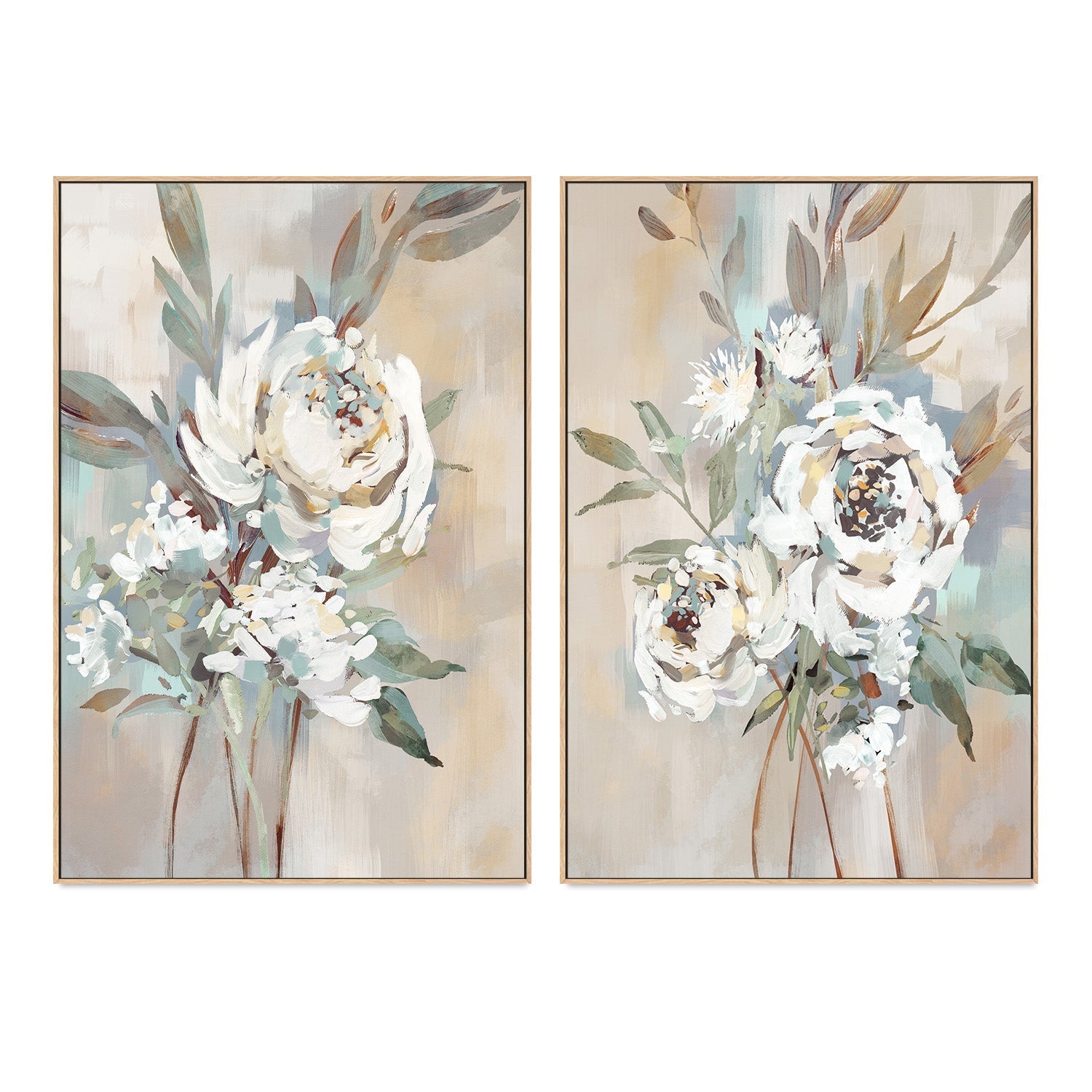 wall-art-print-canvas-poster-framed-Antique Rose, Style C & D, Set of 2 , By Nina Blue-4