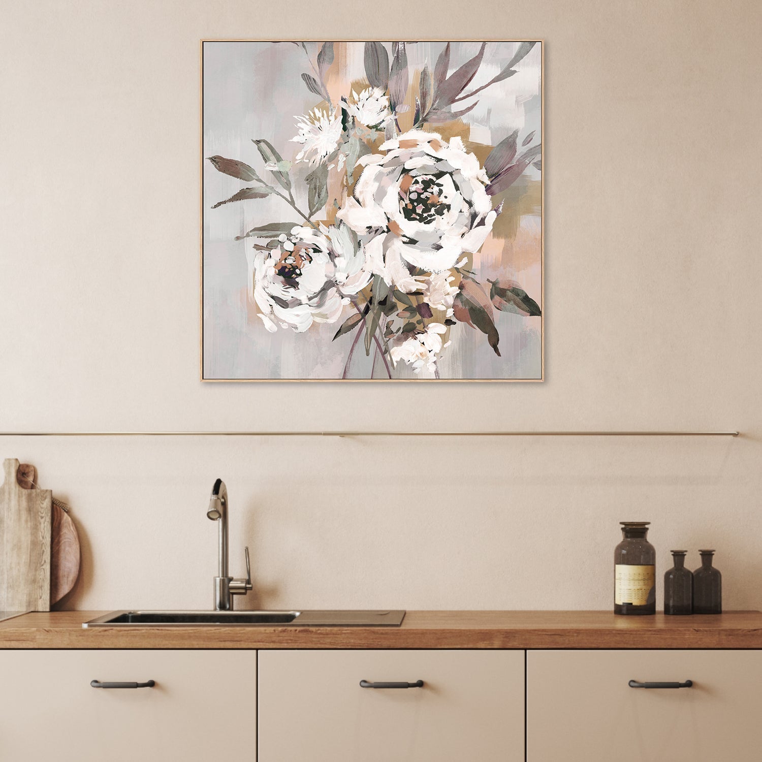 wall-art-print-canvas-poster-framed-Antique Rose, Warm Tones, Style B , By Nina Blue-2