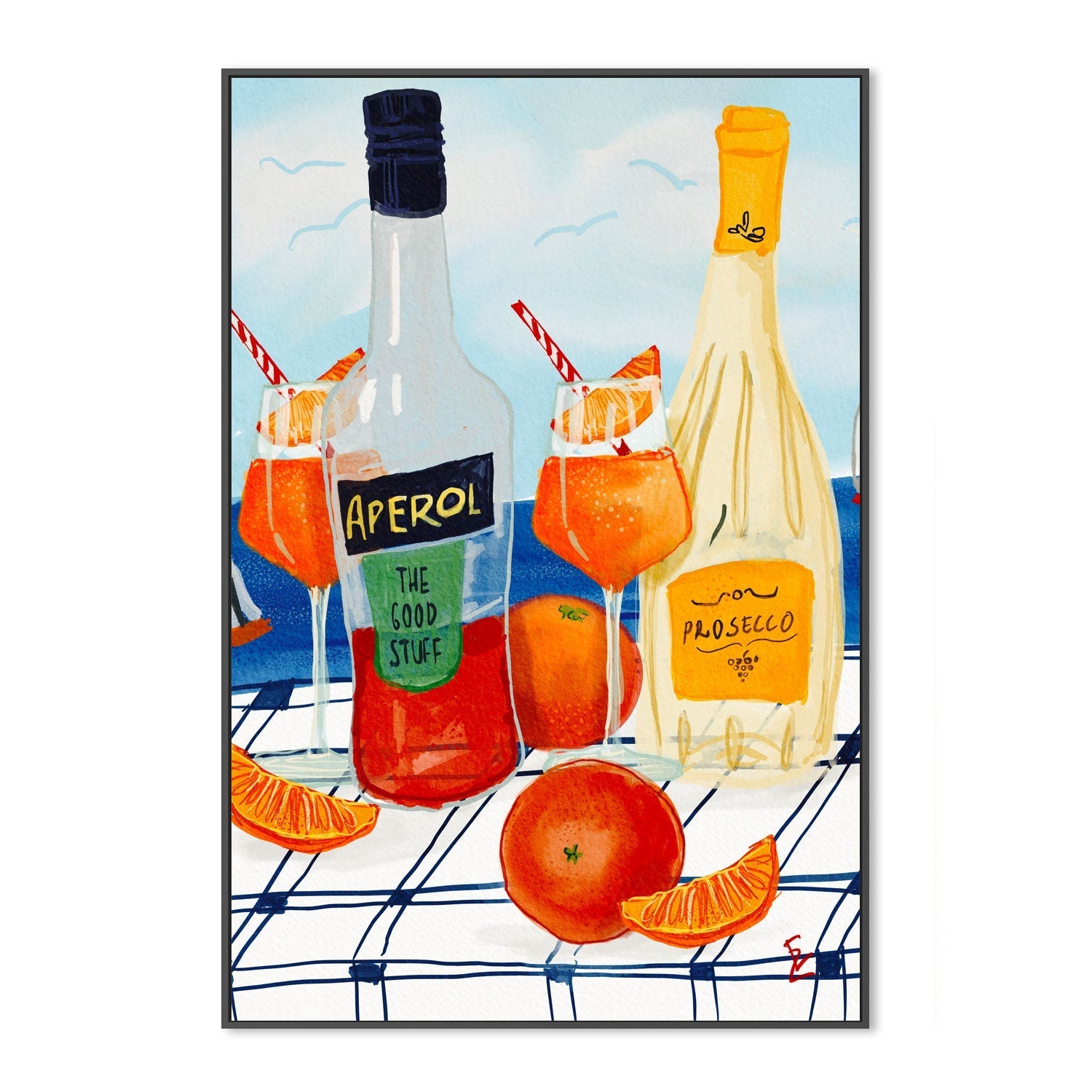 wall-art-print-canvas-poster-framed-Aperol Spritz , By Ekaterina Zagorska-3