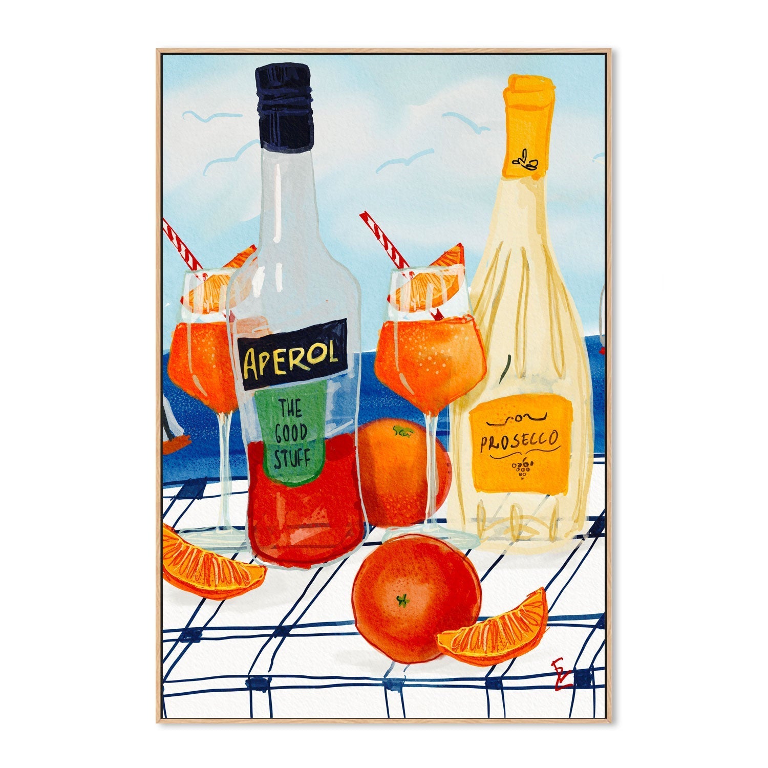 wall-art-print-canvas-poster-framed-Aperol Spritz , By Ekaterina Zagorska-4