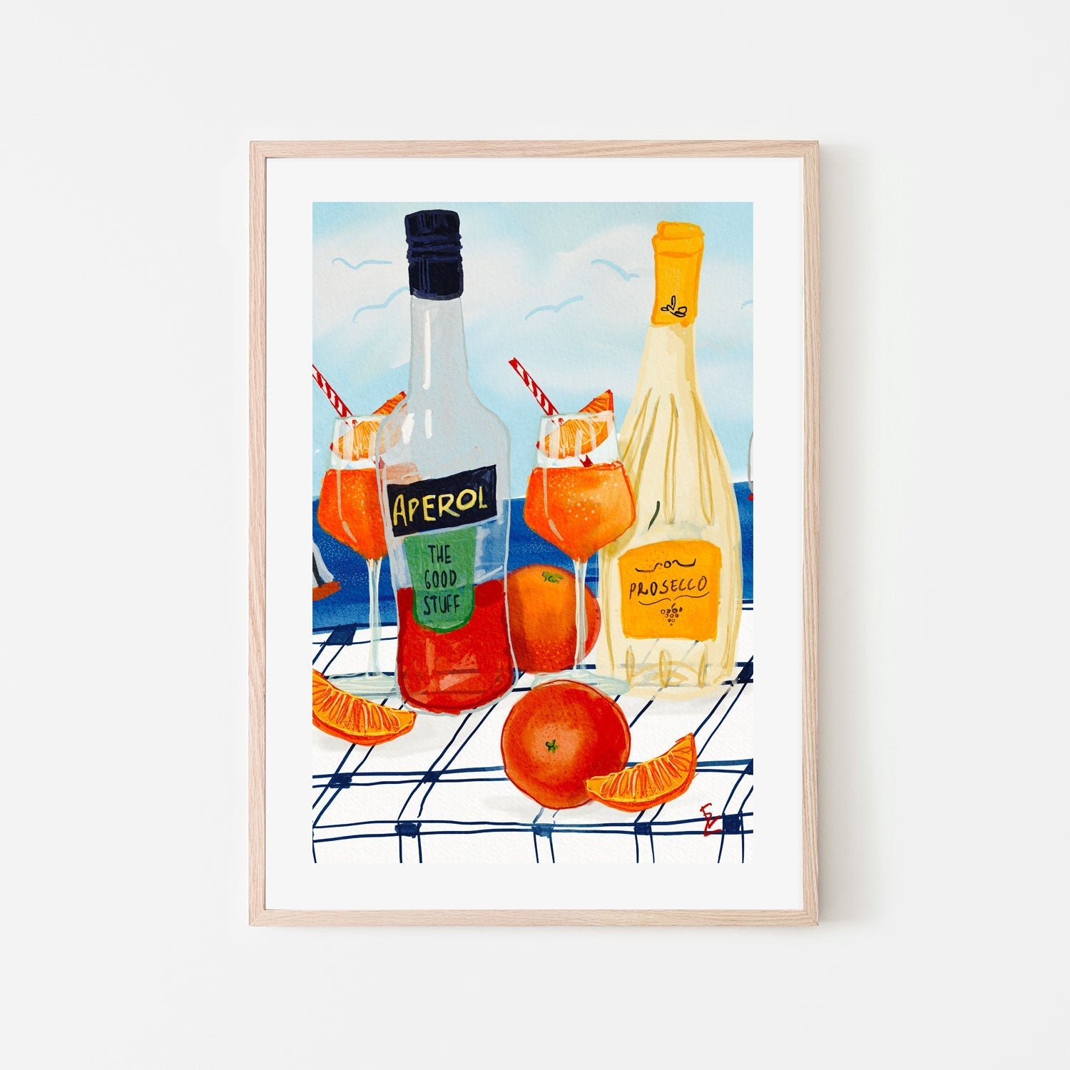 wall-art-print-canvas-poster-framed-Aperol Spritz , By Ekaterina Zagorska-6