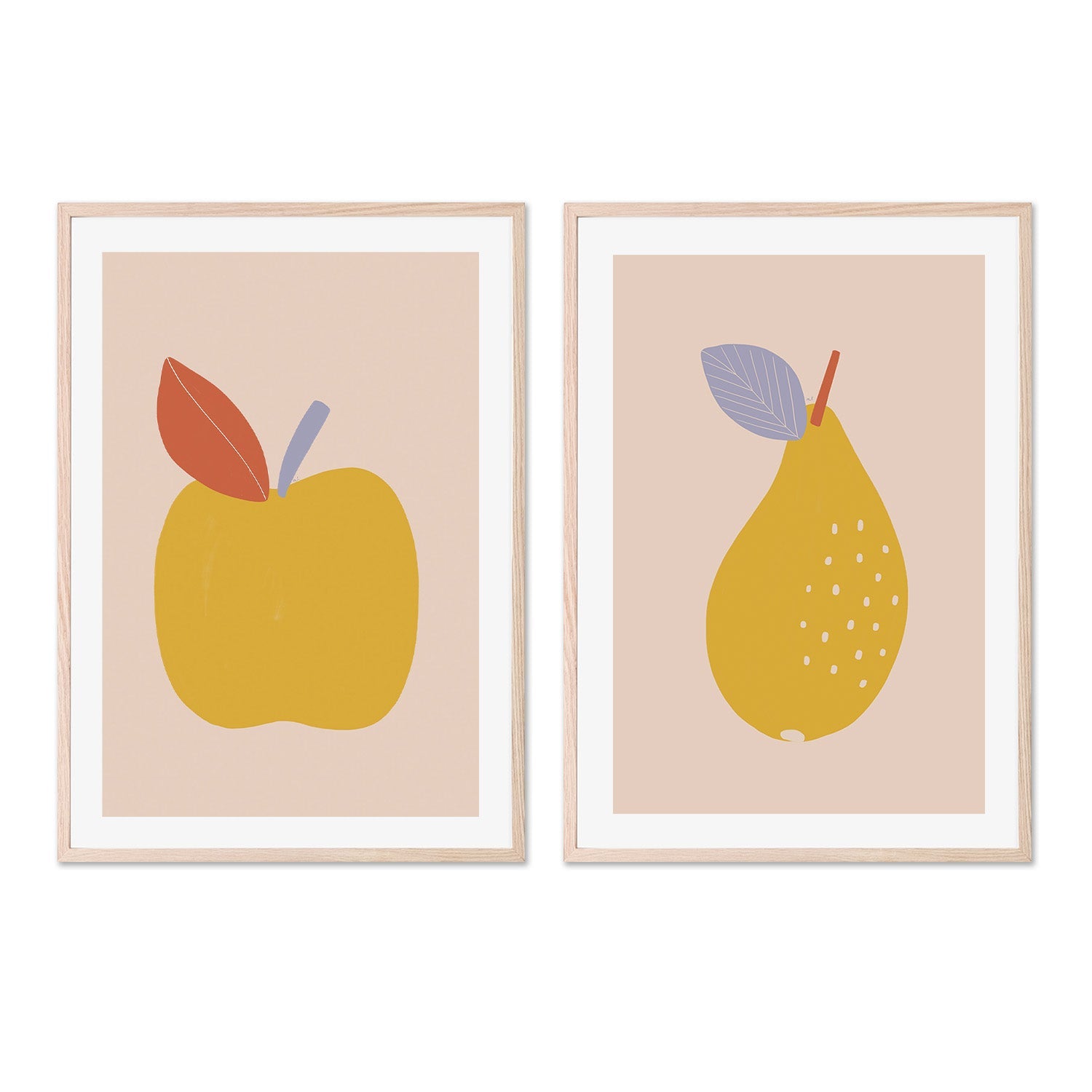 wall-art-print-canvas-poster-framed-Apple and Pear, Set Of 2 , By Menina Lisboa-6