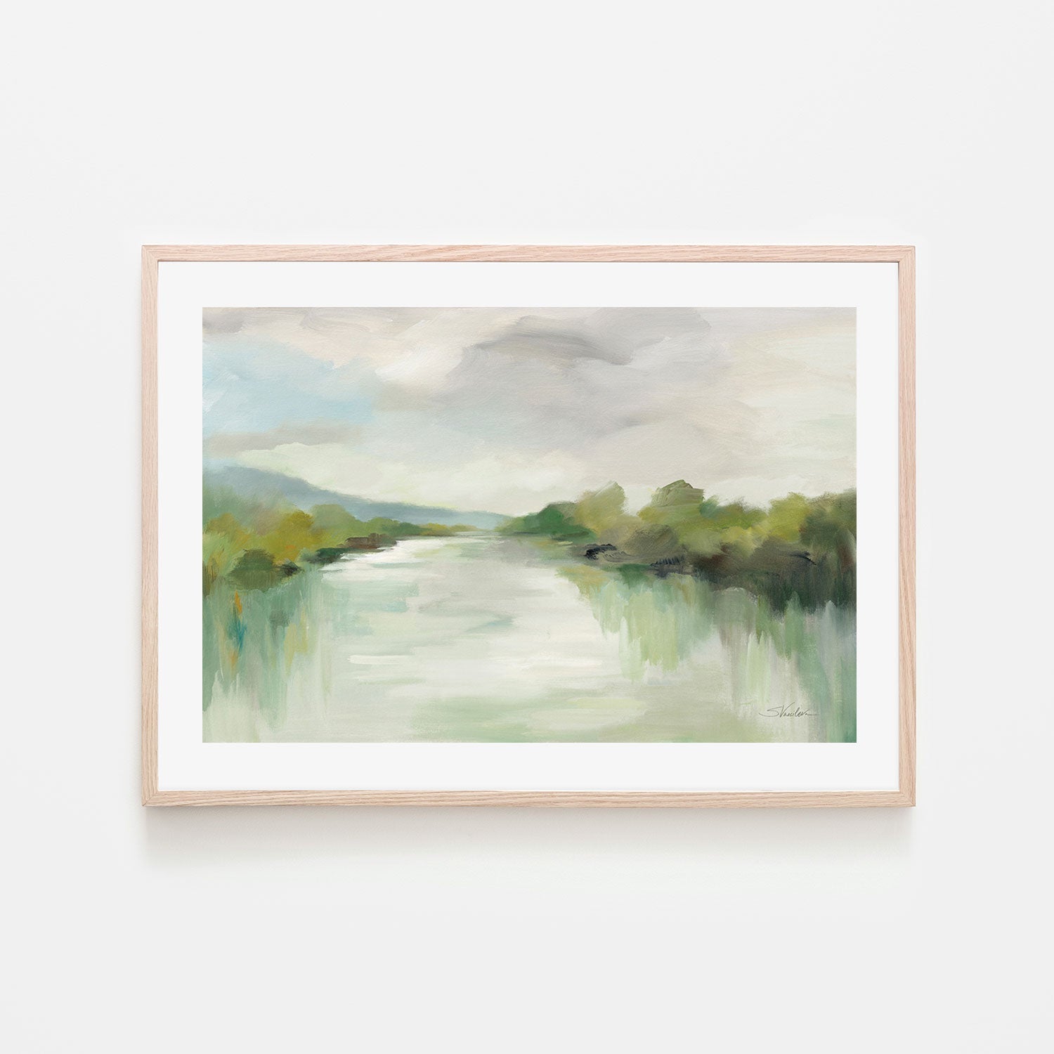 wall-art-print-canvas-poster-framed-April River Light-by-Silvia Vassileva-Gioia Wall Art