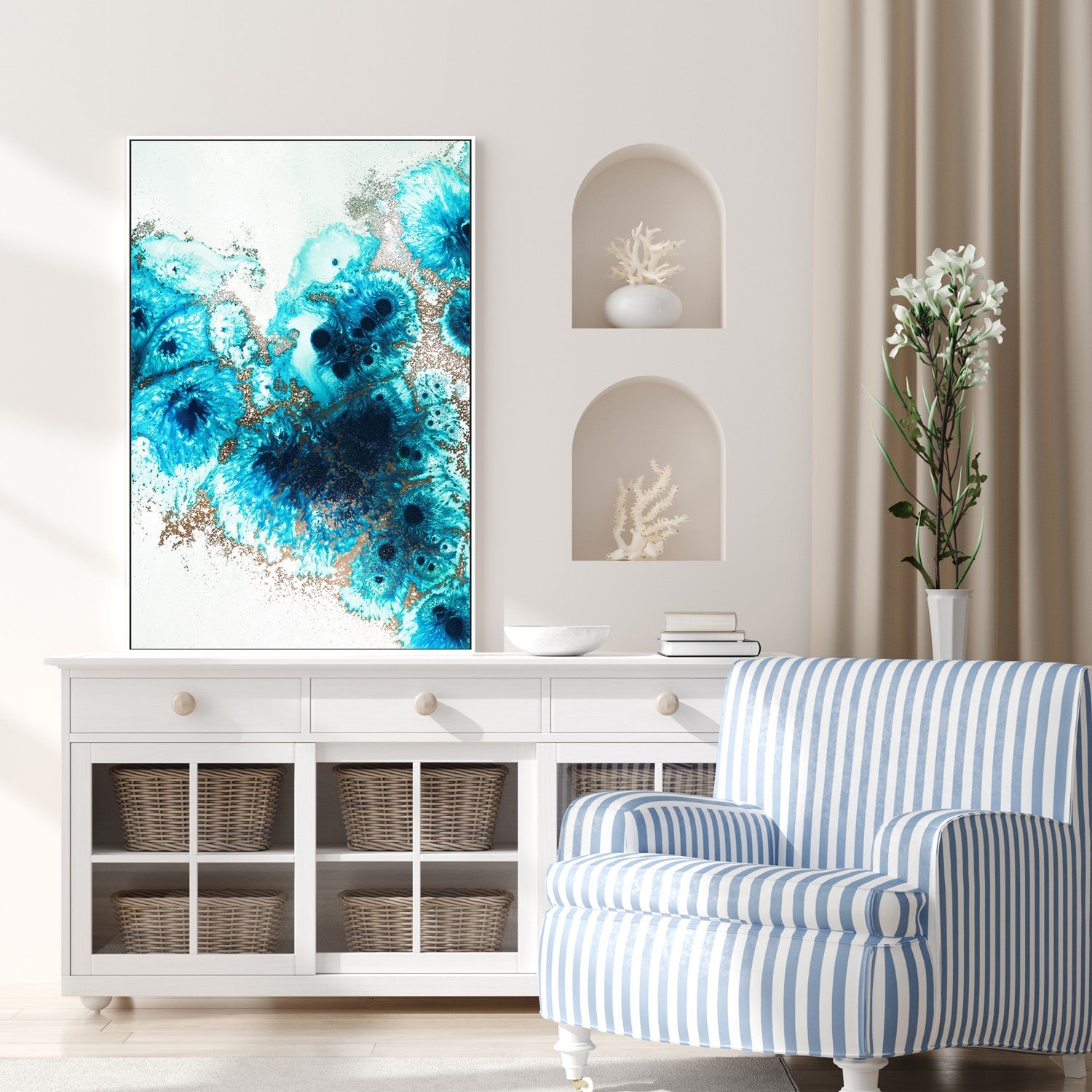 wall-art-print-canvas-poster-framed-Aqua Aurora, Style B , By Petra Meikle-7