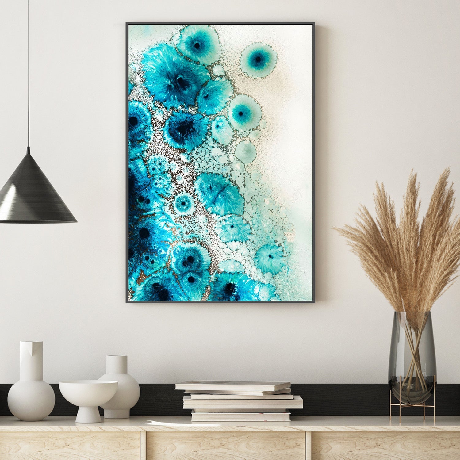 wall-art-print-canvas-poster-framed-Aqua Aurora, Style C , By Petra Meikle-2