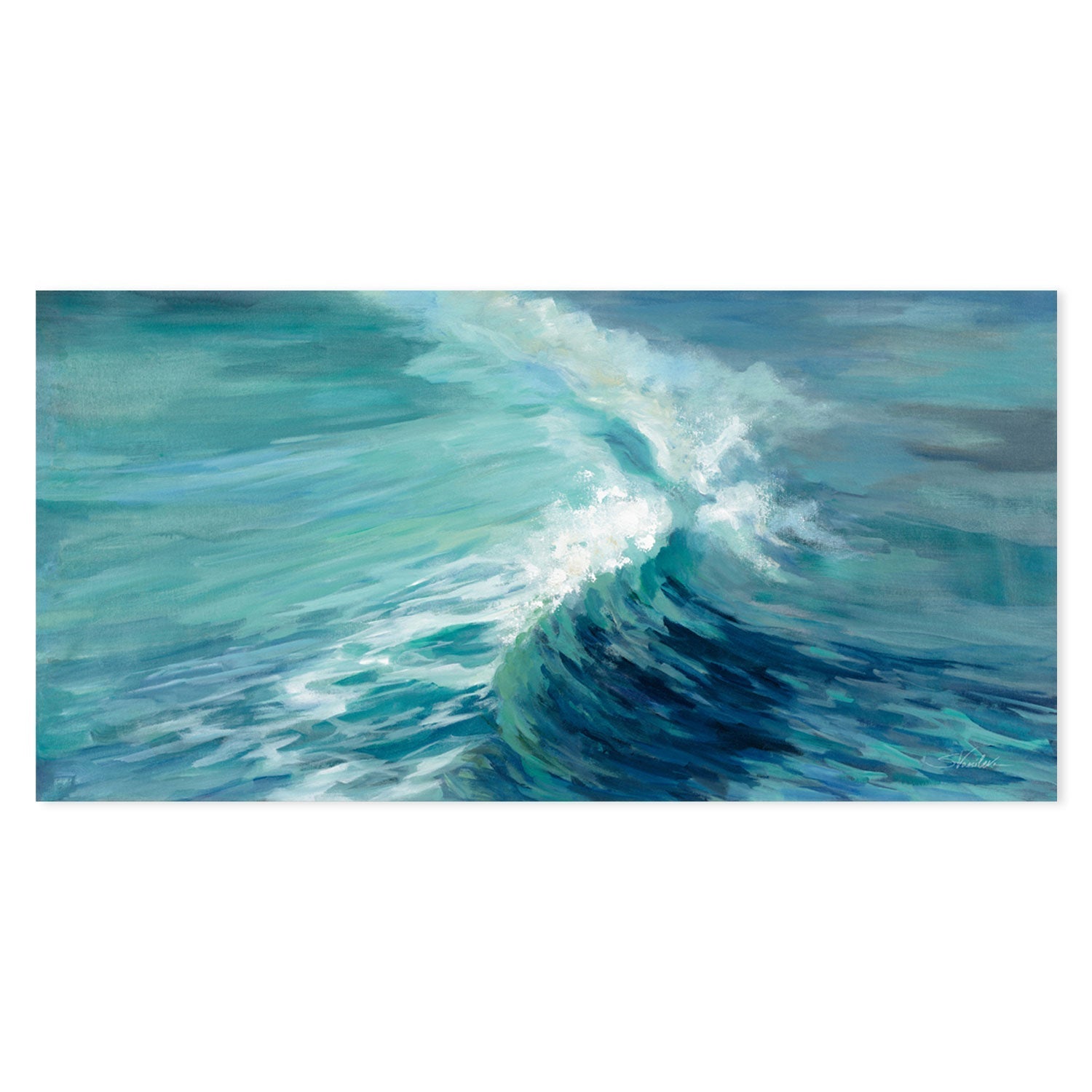 wall-art-print-canvas-poster-framed-Aquamarine Wave-by-Silvia Vassileva-Gioia Wall Art