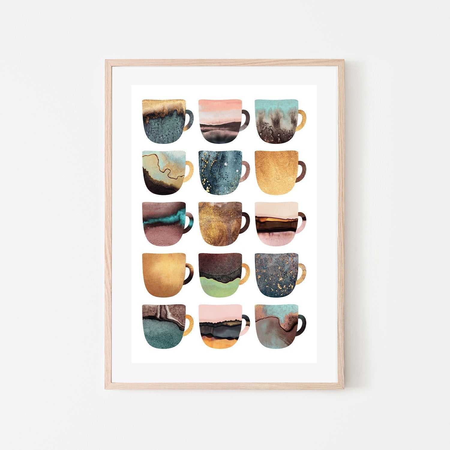 wall-art-print-canvas-poster-framed-Assorted Coffee Cups-GIOIA-WALL-ART