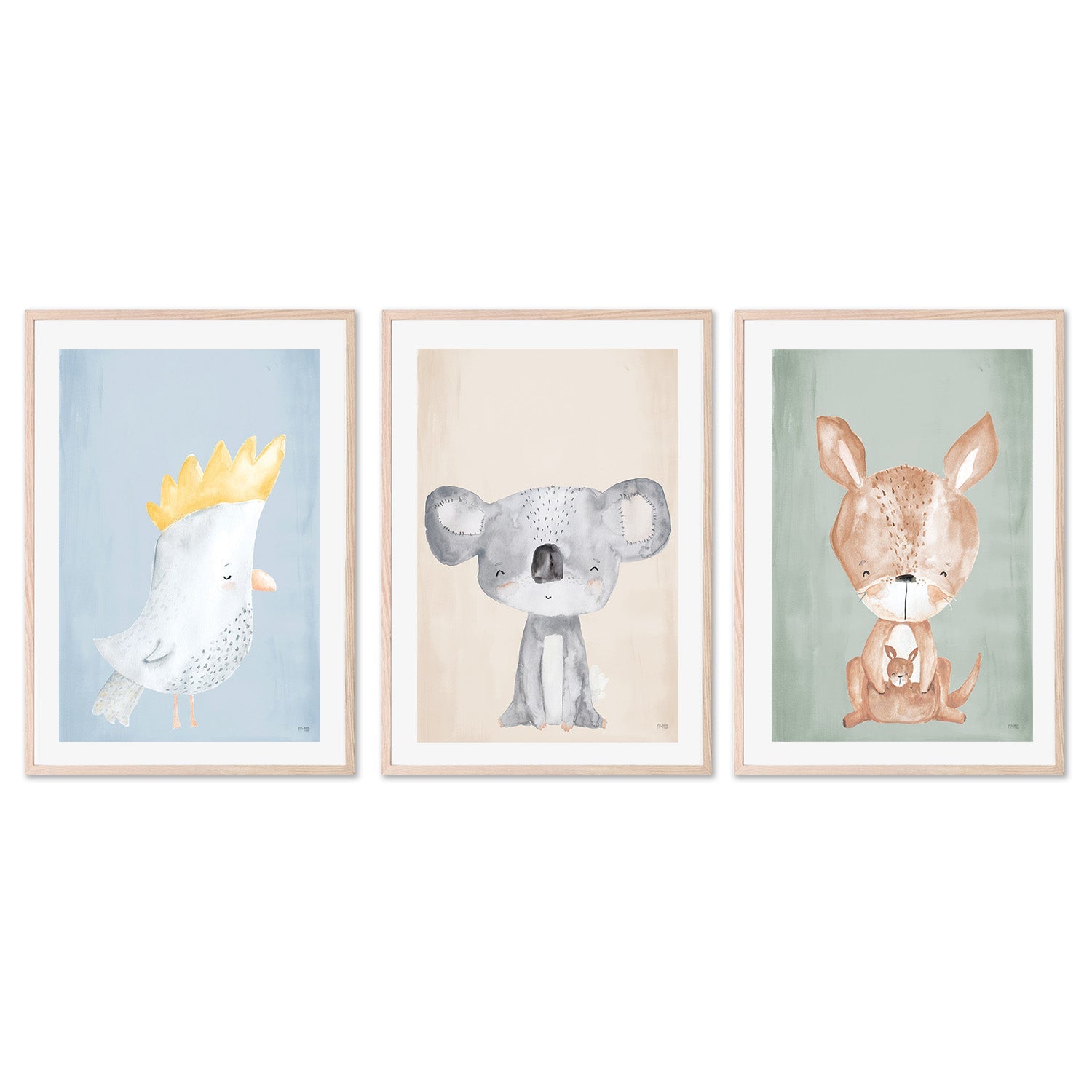 wall-art-print-canvas-poster-framed-Aussie Critters, Style A, B & C, Set of 3 , By Pip and Phee-6