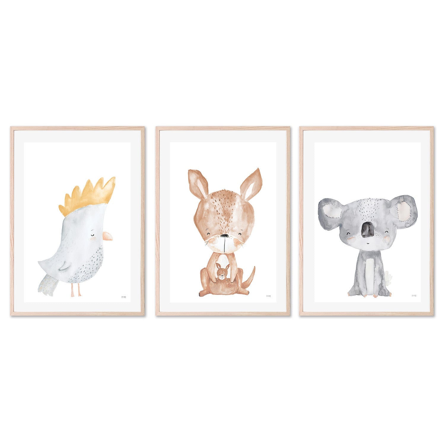 wall-art-print-canvas-poster-framed-Aussie Critters, Style A, B & C, Set of 3 , By Pip and Phee-6