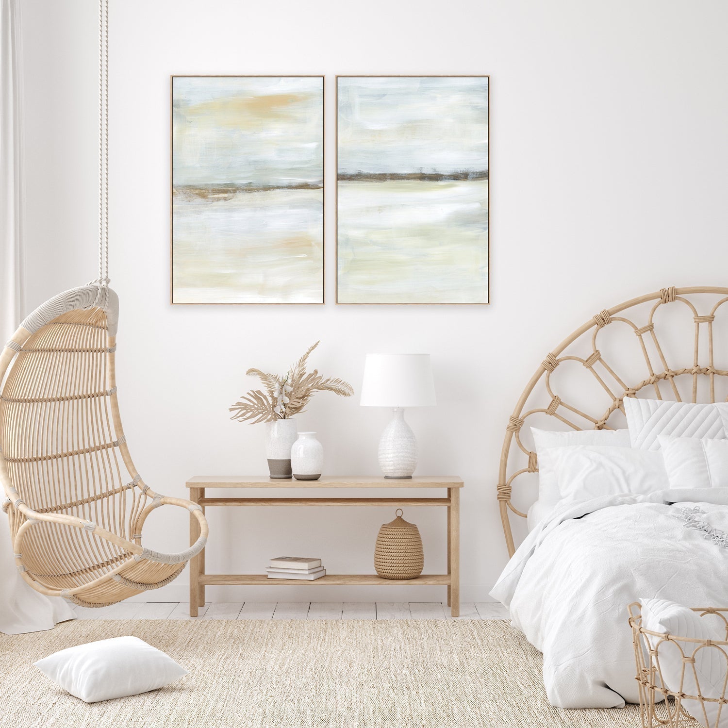 wall-art-print-canvas-poster-framed-Autmun Breeze, Style C & D, Set Of 2-by-Emily Wood-Gioia Wall Art