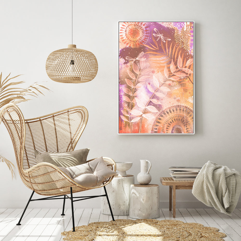 wall-art-print-canvas-poster-framed-Autumn Dragonfly , By Sarah Carlton Art-GIOIA-WALL-ART