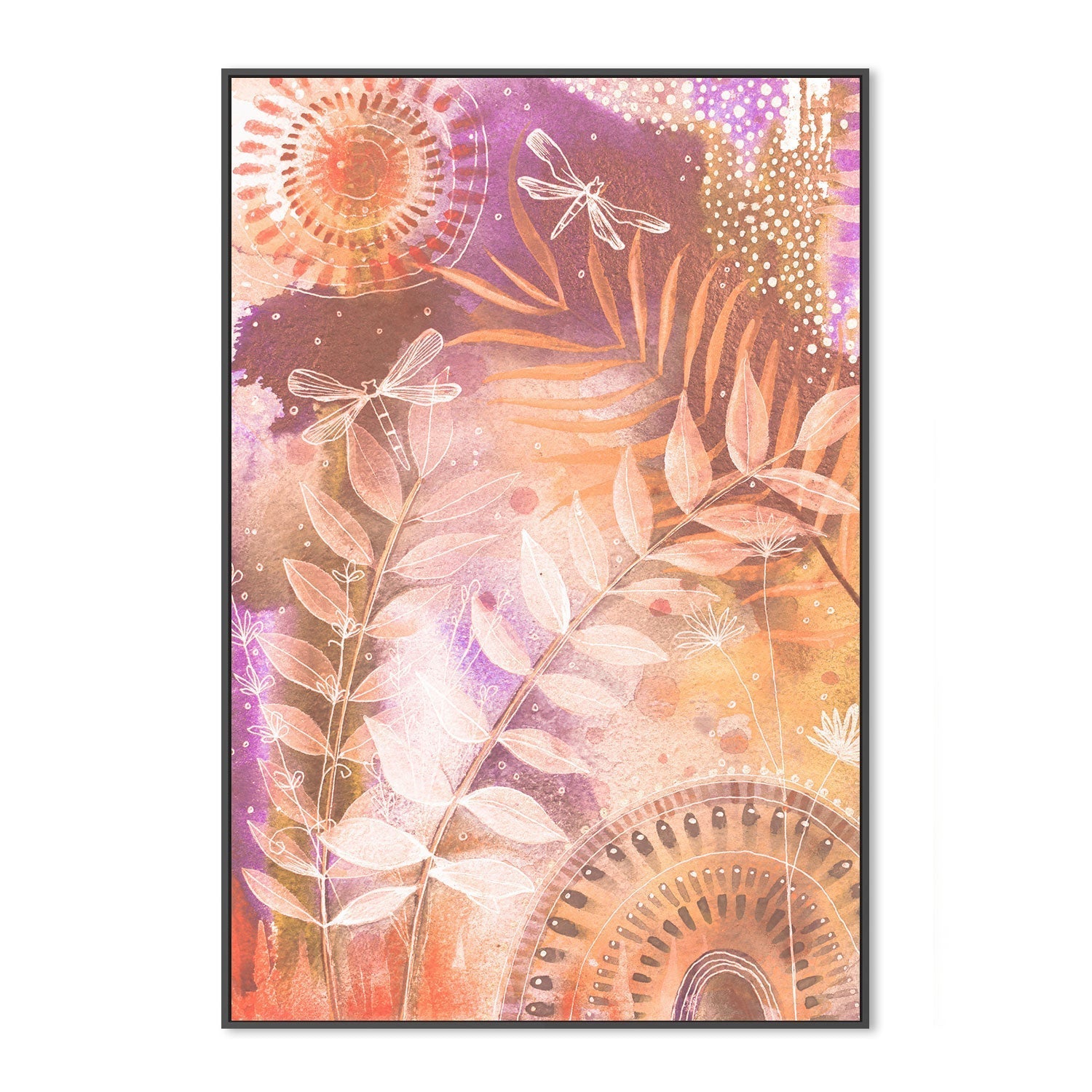 wall-art-print-canvas-poster-framed-Autumn Dragonfly , By Sarah Carlton Art-GIOIA-WALL-ART