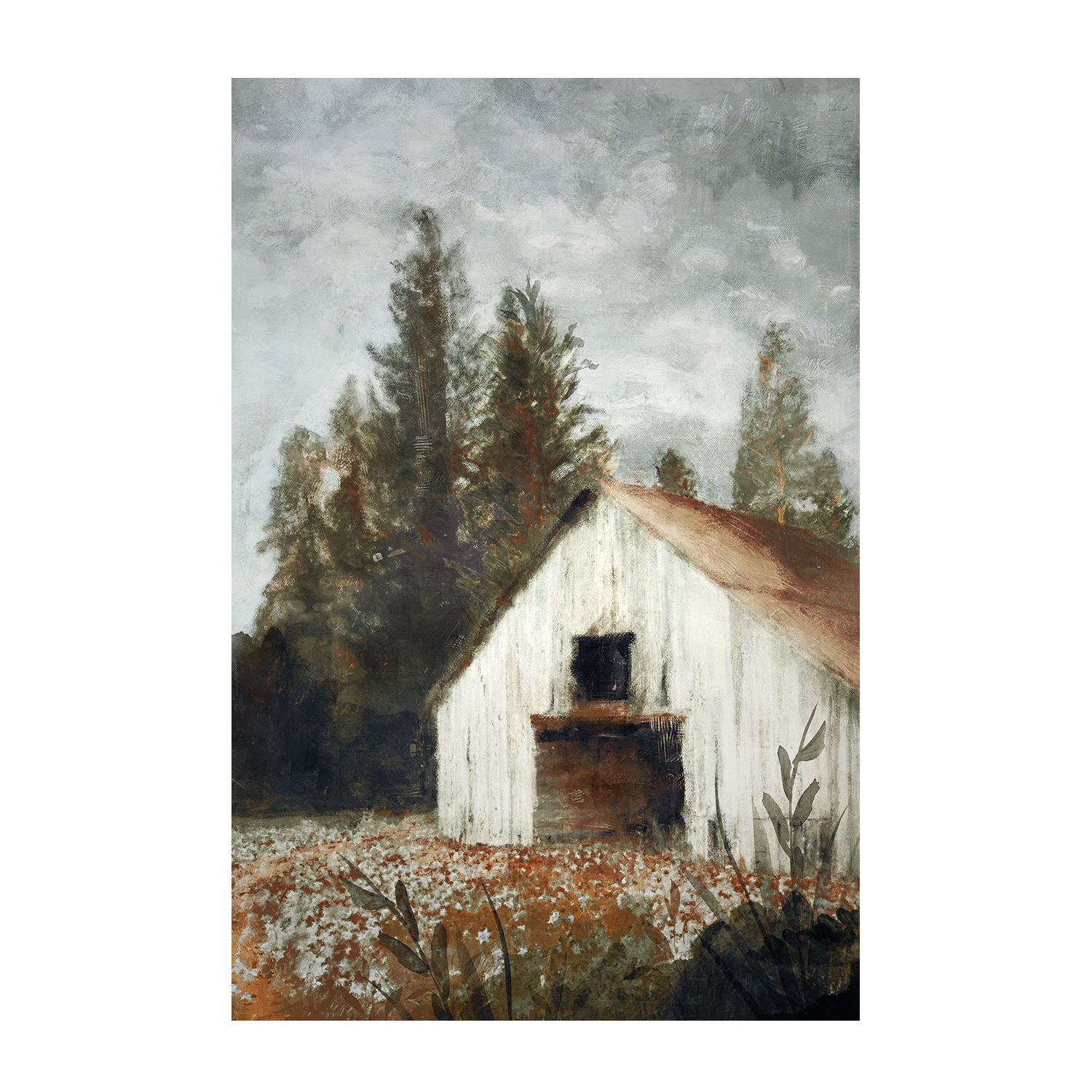 wall-art-print-canvas-poster-framed-Autumn Farmhouse, Style A & B, Set of 2 , By Nina Blue-8