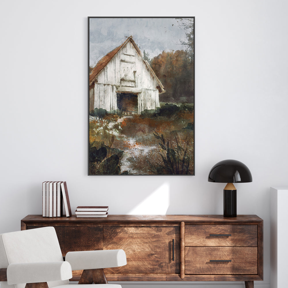 wall-art-print-canvas-poster-framed-Autumn Farmhouse, Style A , By Nina Blue-2