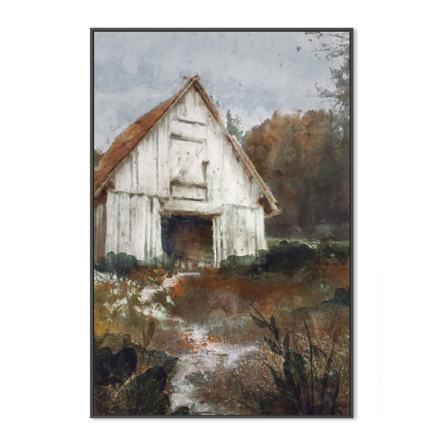 wall-art-print-canvas-poster-framed-Autumn Farmhouse, Style A , By Nina Blue-3