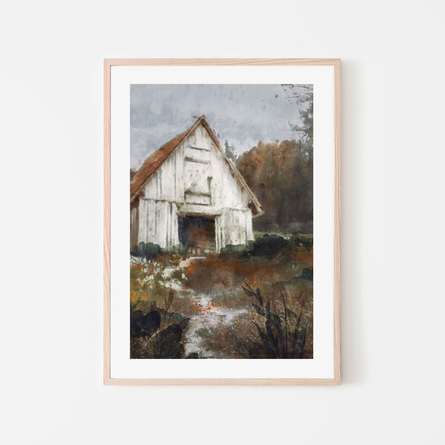 wall-art-print-canvas-poster-framed-Autumn Farmhouse, Style A , By Nina Blue-6