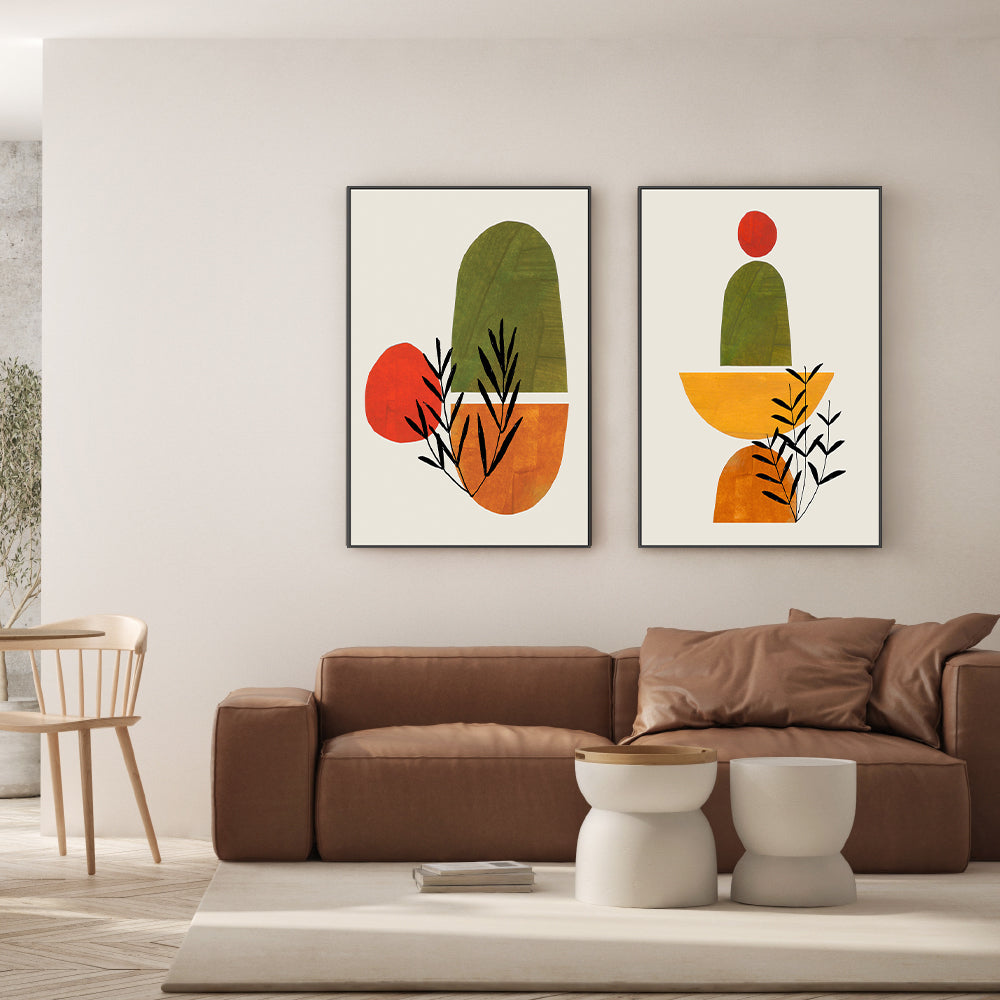 wall-art-print-canvas-poster-framed-Autumn Garden, Set Of 2 , By Ejaaz Haniff-GIOIA-WALL-ART