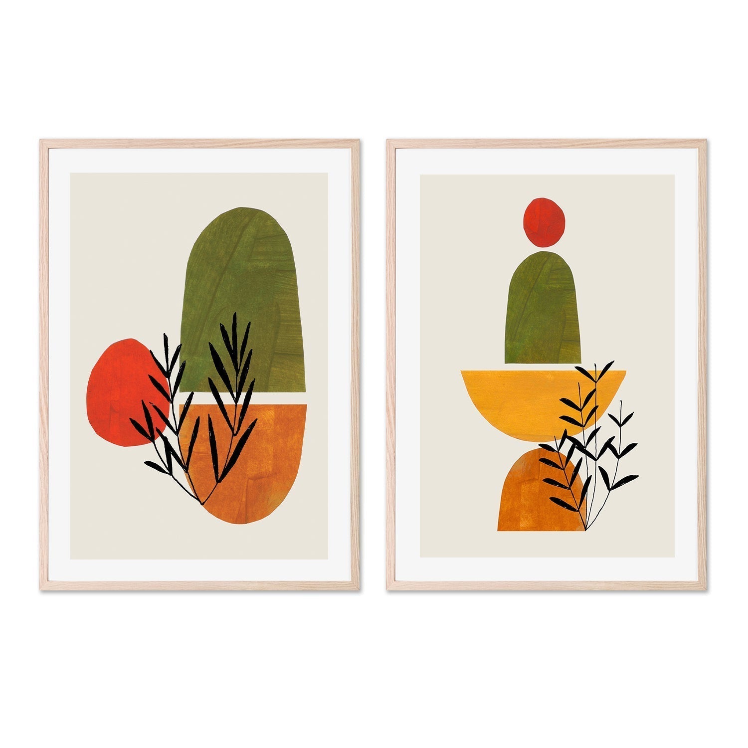 wall-art-print-canvas-poster-framed-Autumn Garden, Set Of 2 , By Ejaaz Haniff-GIOIA-WALL-ART