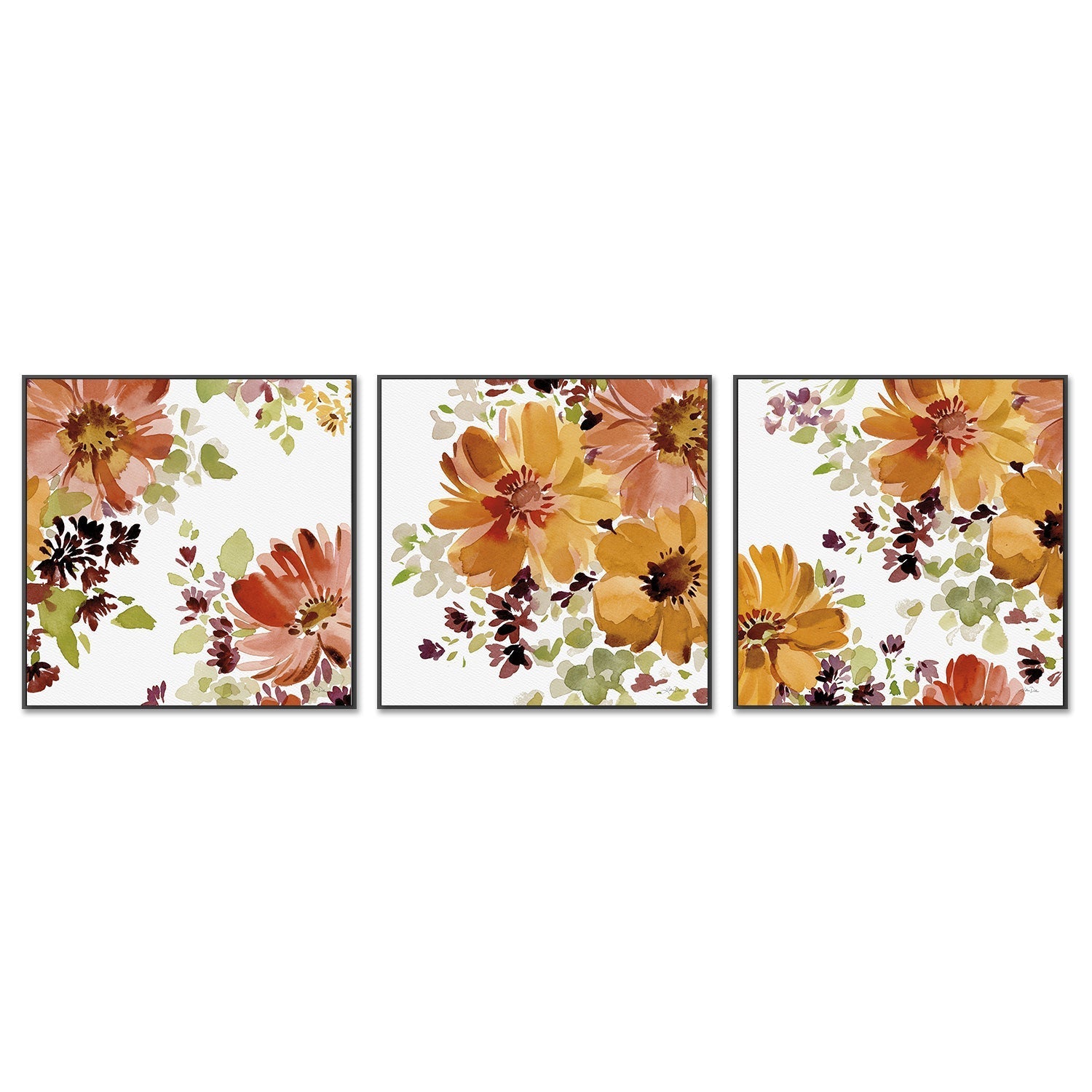 wall-art-print-canvas-poster-framed-Autumn Joy, Style A, B & C, Set Of 3 , By Katrina Pete-3