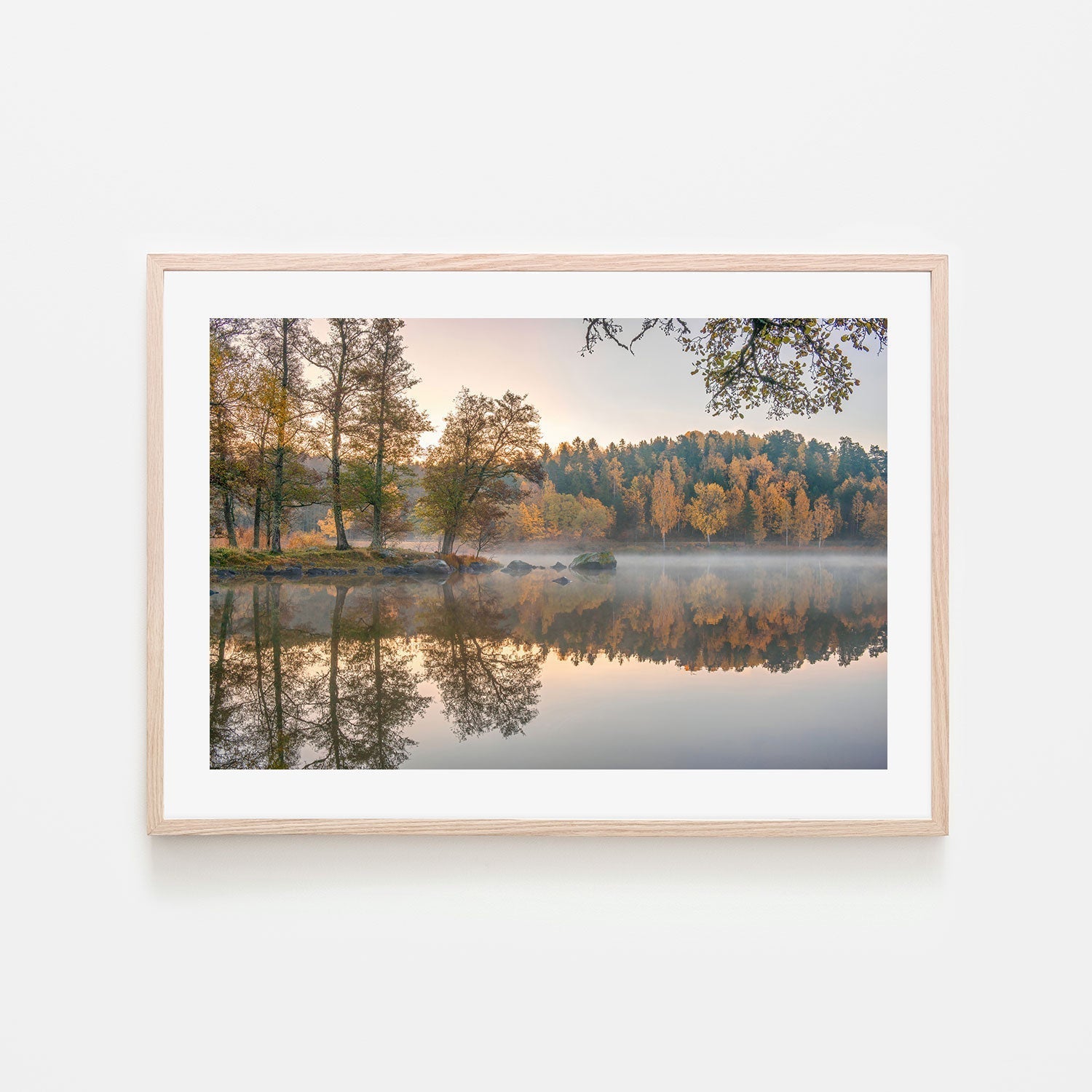 wall-art-print-canvas-poster-framed-Autumn Lake , By Christian Lindsten-GIOIA-WALL-ART