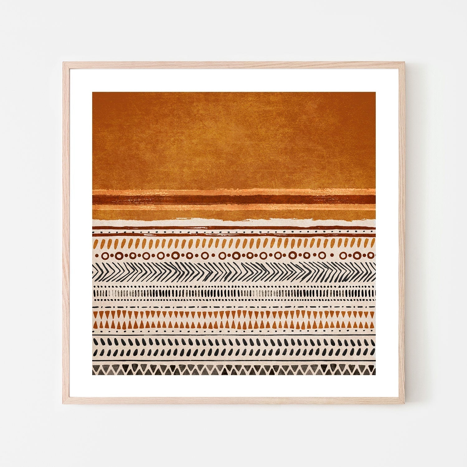 wall-art-print-canvas-poster-framed-Aztec Pattern, Style A , By Emel Tunaboylu-GIOIA-WALL-ART