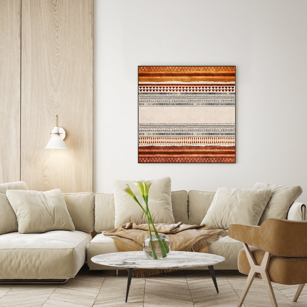 wall-art-print-canvas-poster-framed-Aztec Pattern, Style B , By Emel Tunaboylu-GIOIA-WALL-ART