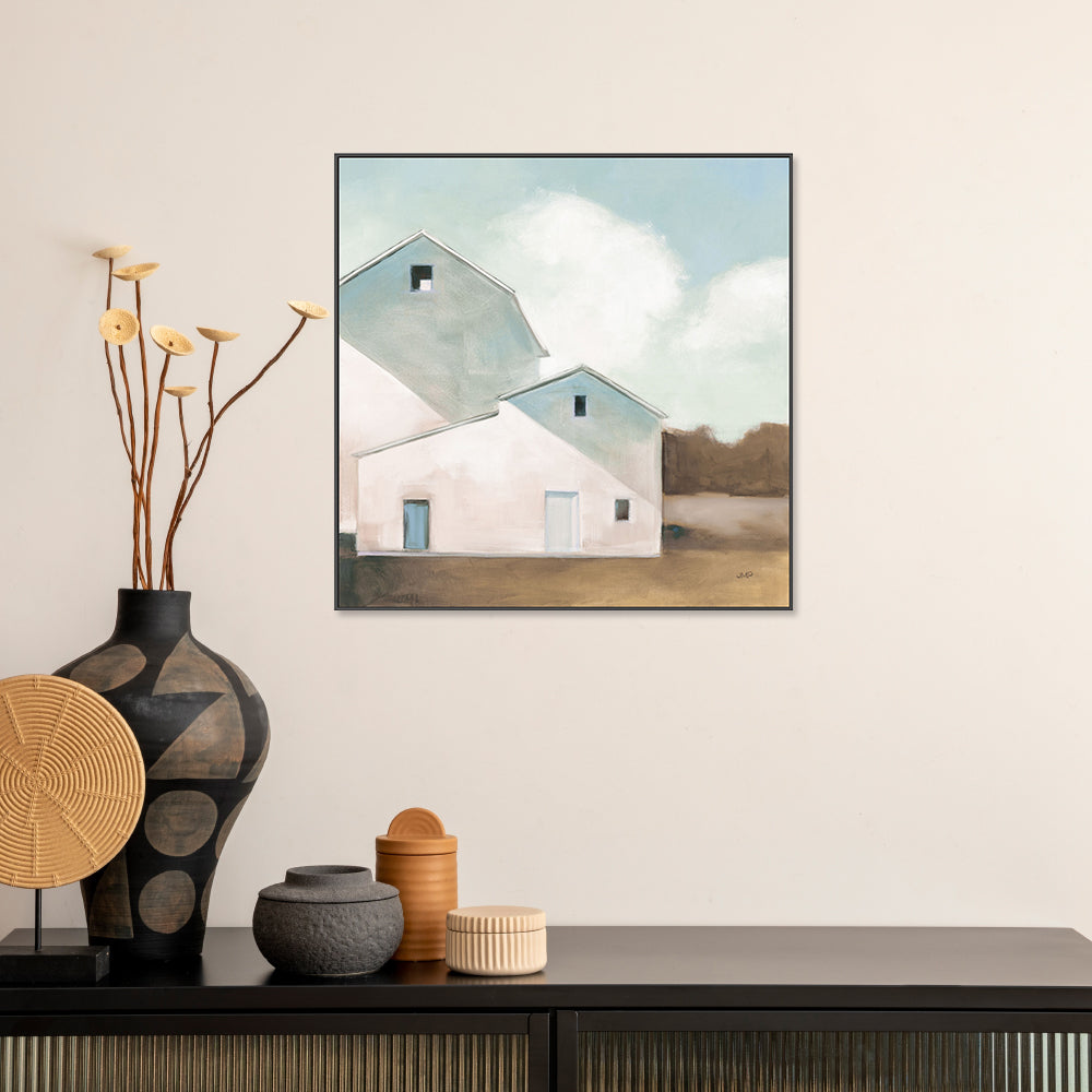 wall-art-print-canvas-poster-framed-Barn Shadows Neutral , By Julia Purinton , By Julia Purinton-2