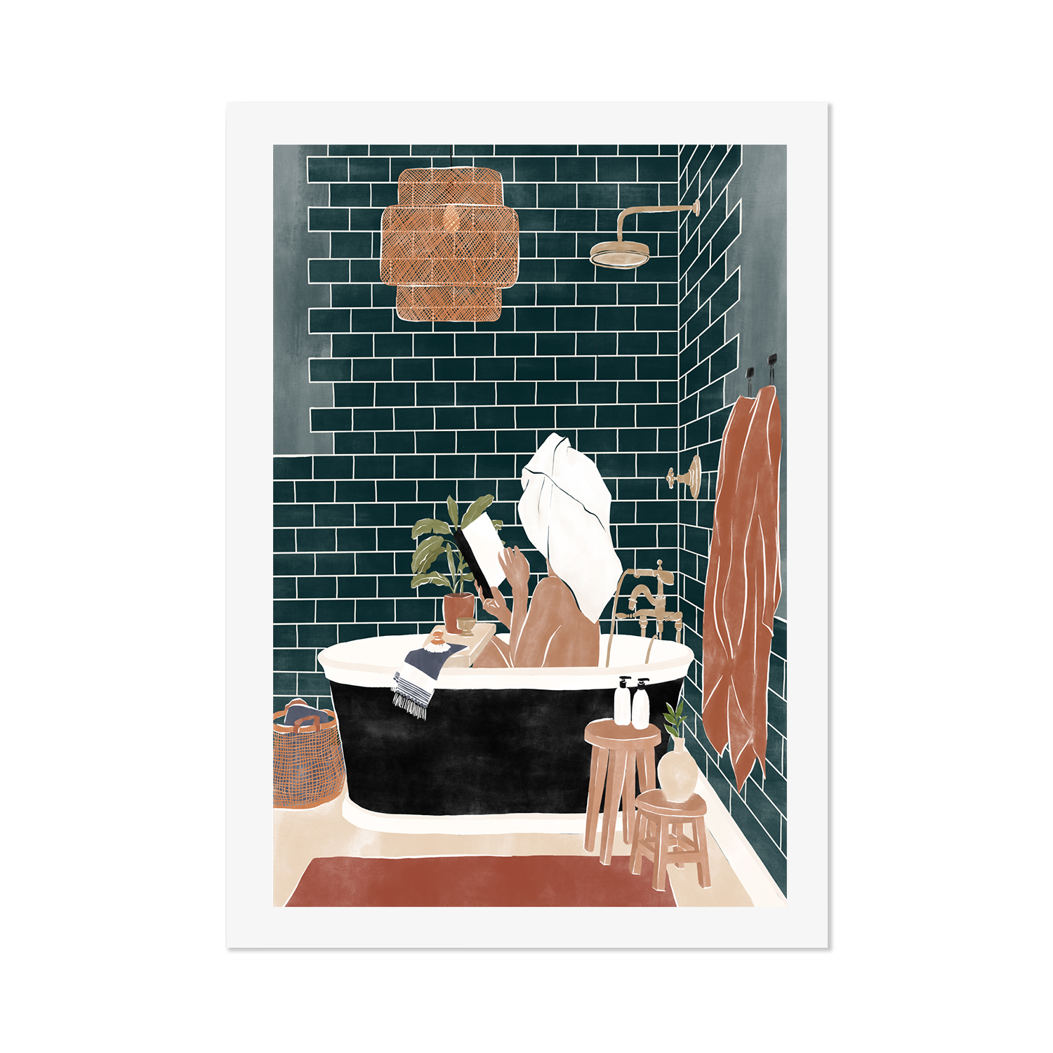 wall-art-print-canvas-poster-framed-Bathroom Babe , By Ivy Green Illustrations-GIOIA-WALL-ART