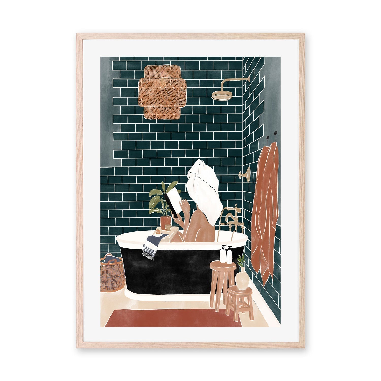 wall-art-print-canvas-poster-framed-Bathroom Babe , By Ivy Green Illustrations-GIOIA-WALL-ART