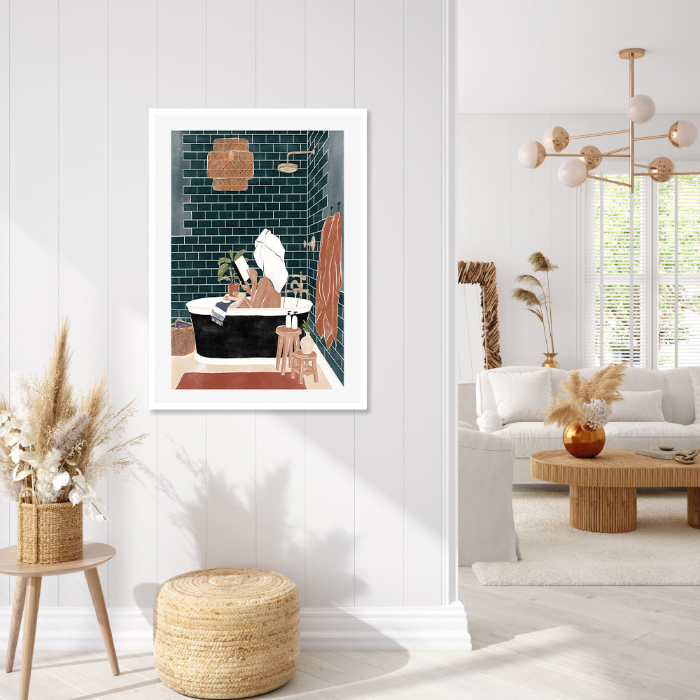 wall-art-print-canvas-poster-framed-Bathroom Babe , By Ivy Green Illustrations-GIOIA-WALL-ART