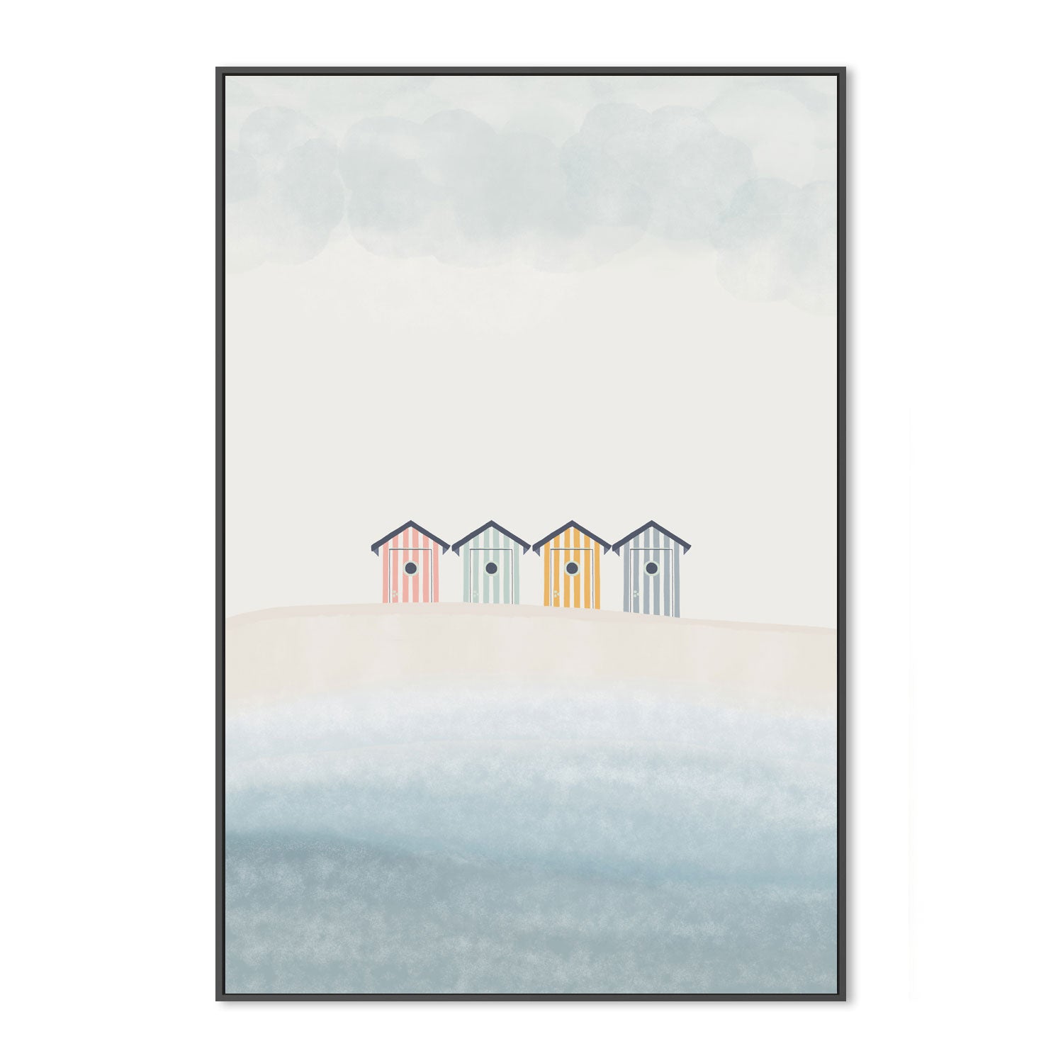 wall-art-print-canvas-poster-framed-Beach Cabins , By Menina Lisboa-3