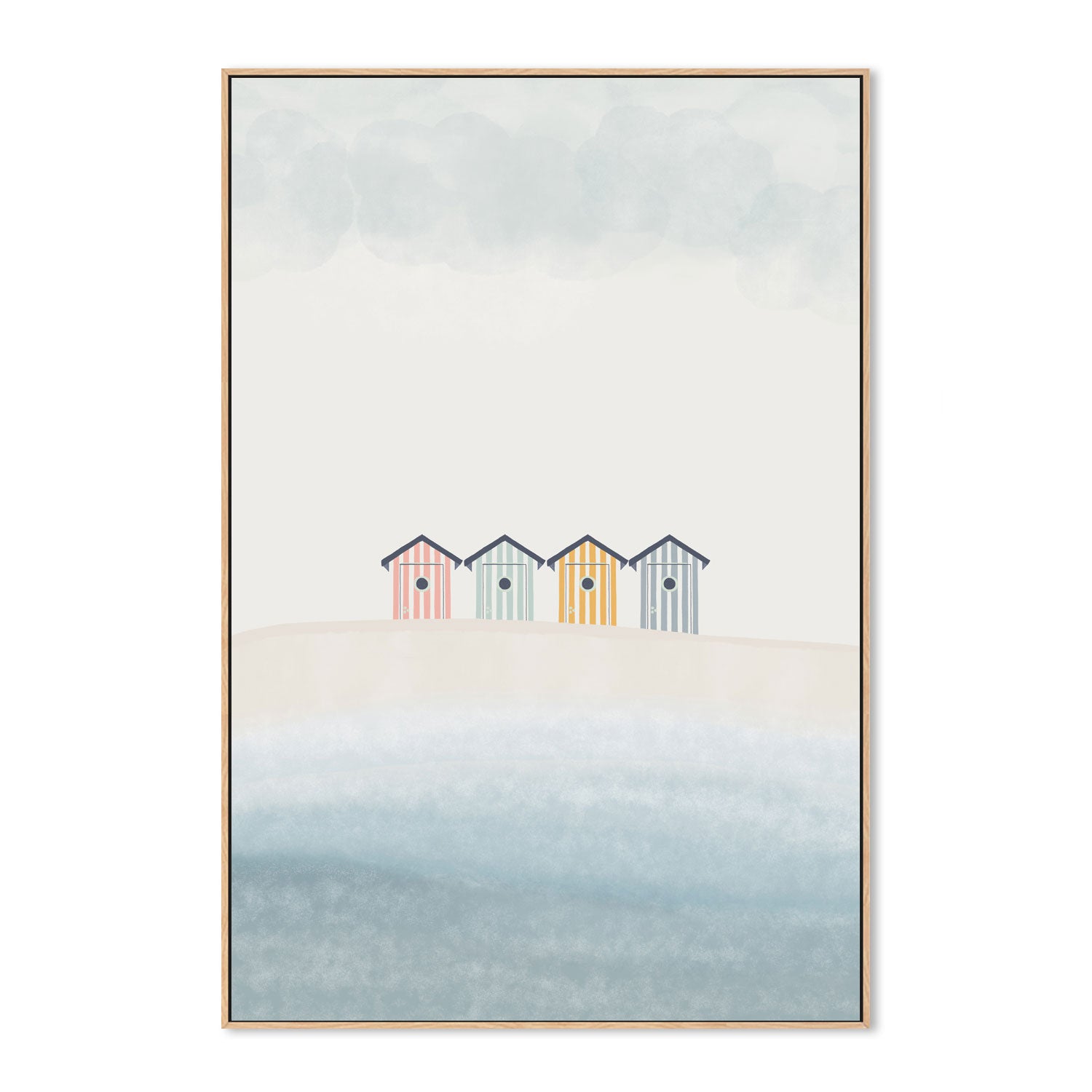 wall-art-print-canvas-poster-framed-Beach Cabins , By Menina Lisboa-4