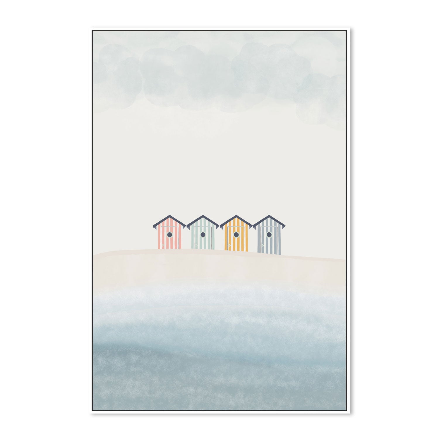 wall-art-print-canvas-poster-framed-Beach Cabins , By Menina Lisboa-5