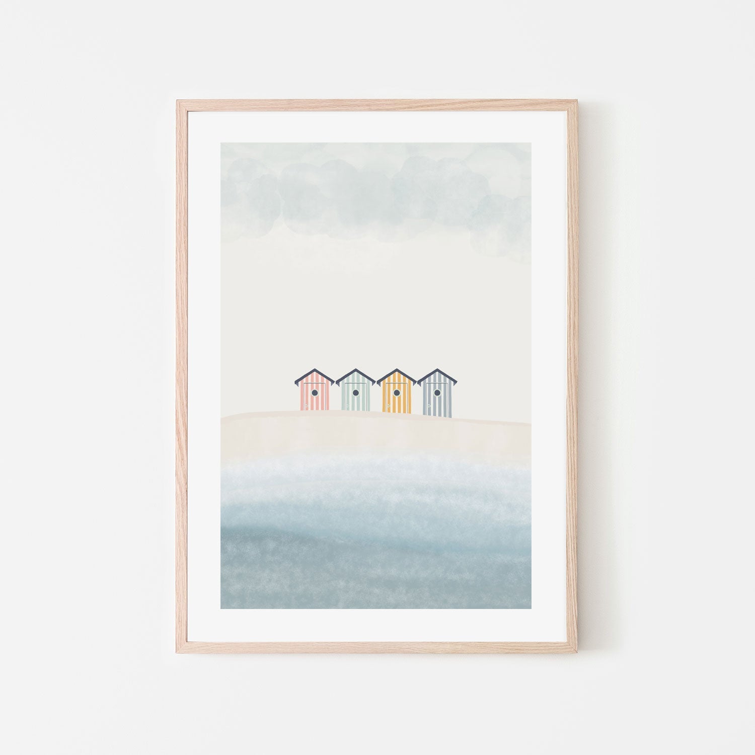 wall-art-print-canvas-poster-framed-Beach Cabins , By Menina Lisboa-6