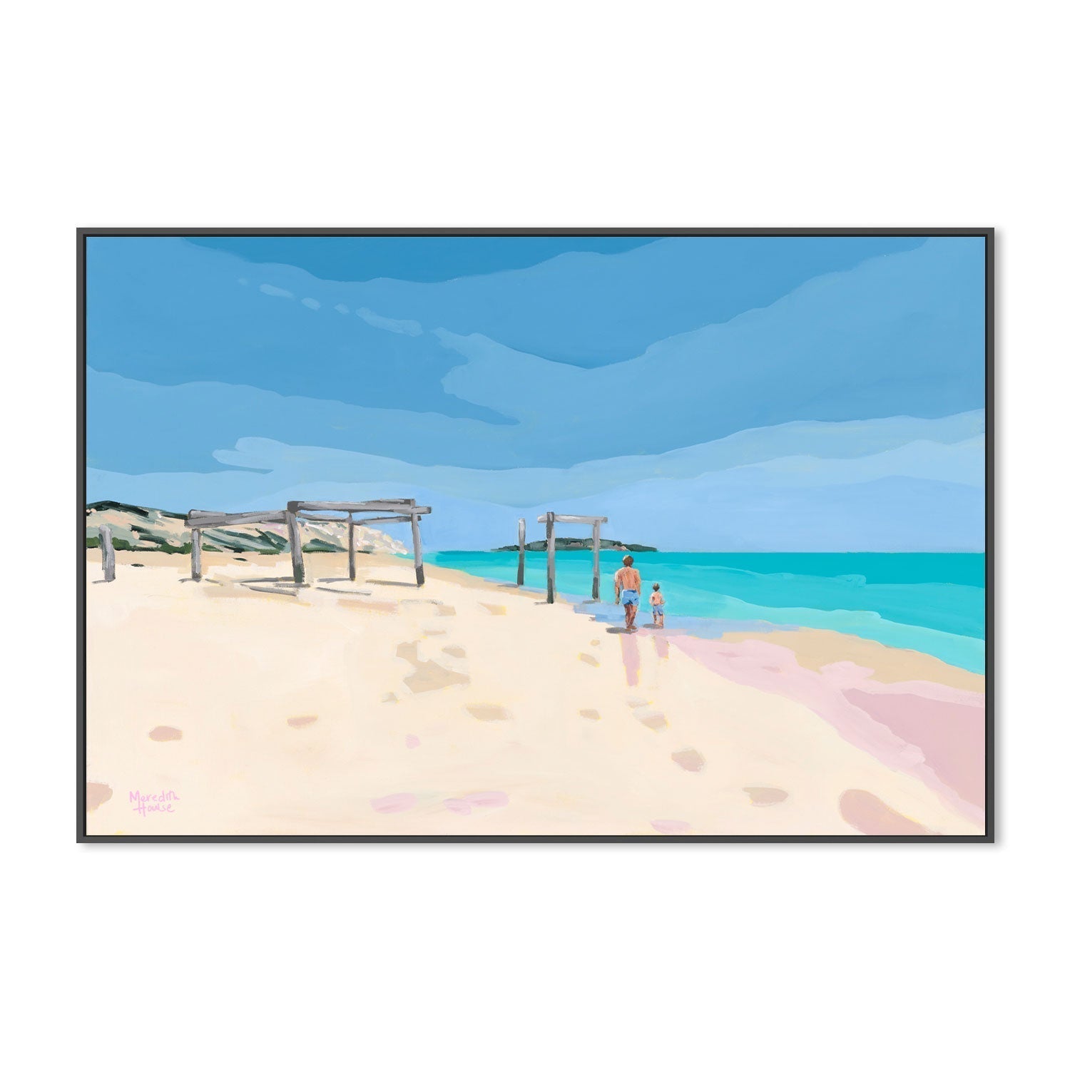 wall-art-print-canvas-poster-framed-Beach Day At Hamelin Bay , By Meredith Howse-GIOIA-WALL-ART