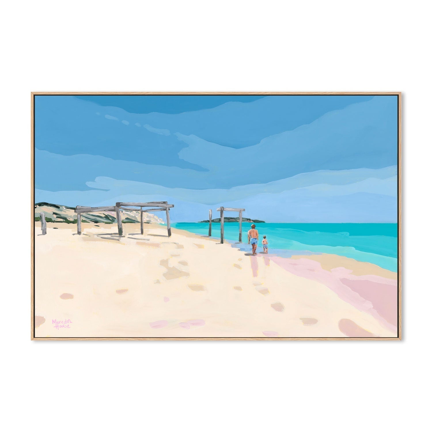 wall-art-print-canvas-poster-framed-Beach Day At Hamelin Bay , By Meredith Howse-GIOIA-WALL-ART