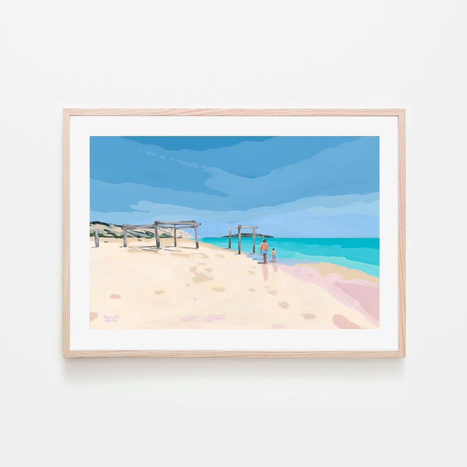 wall-art-print-canvas-poster-framed-Beach Day At Hamelin Bay , By Meredith Howse-GIOIA-WALL-ART