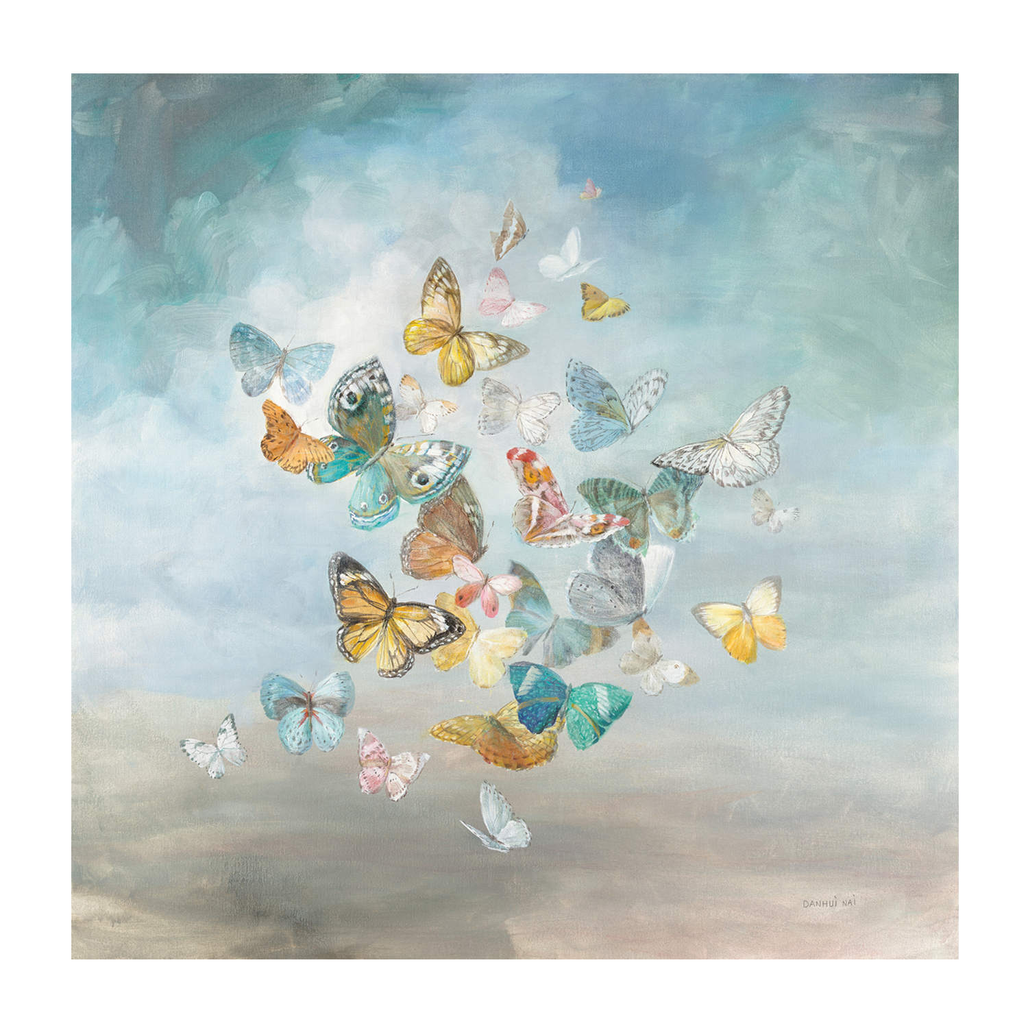 wall-art-print-canvas-poster-framed-Beautiful Butterflies , By Danhui Nai-1